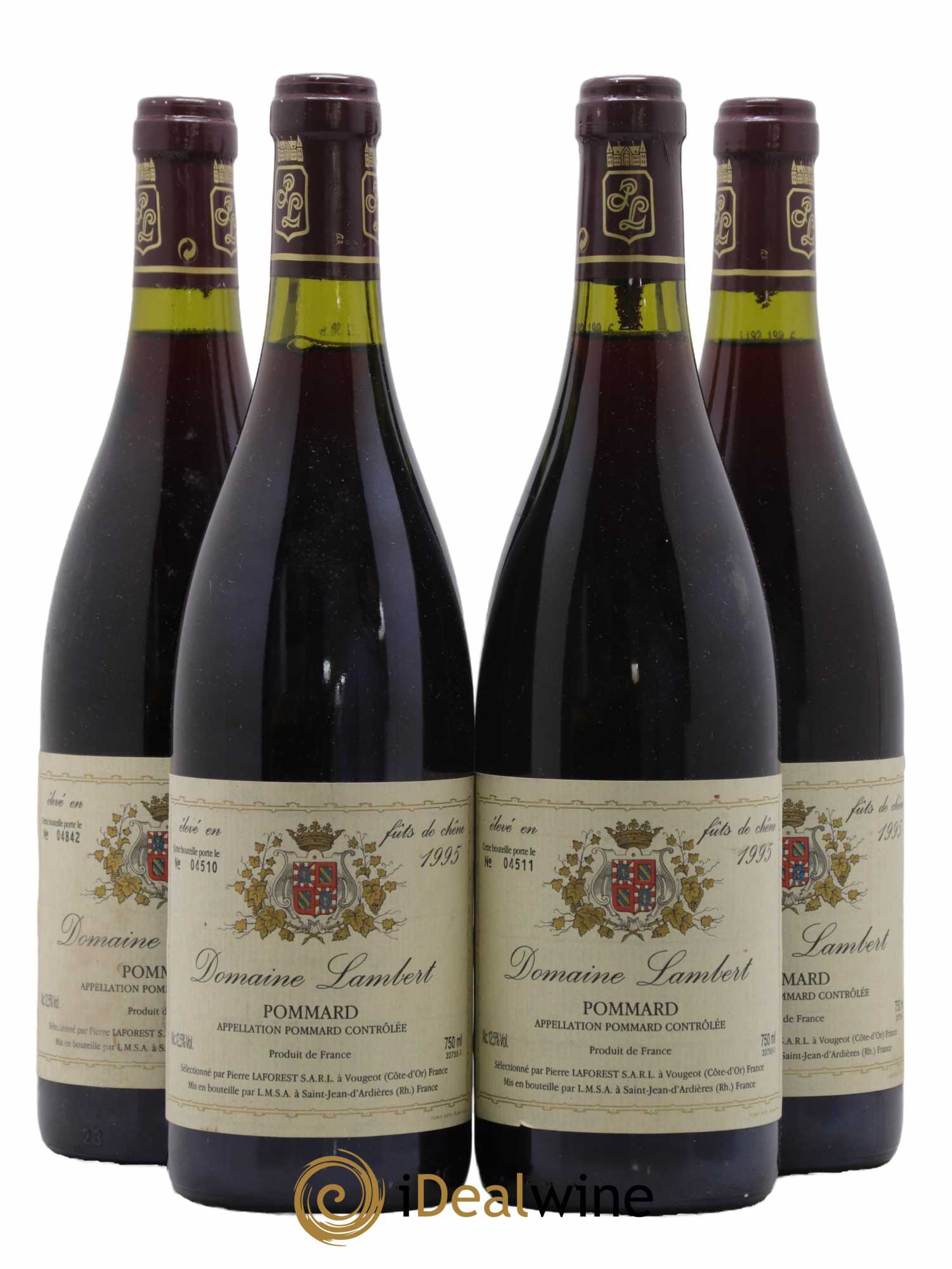 Pommard Domaine Lambert 1995 - Lot de 4 bouteilles - 0