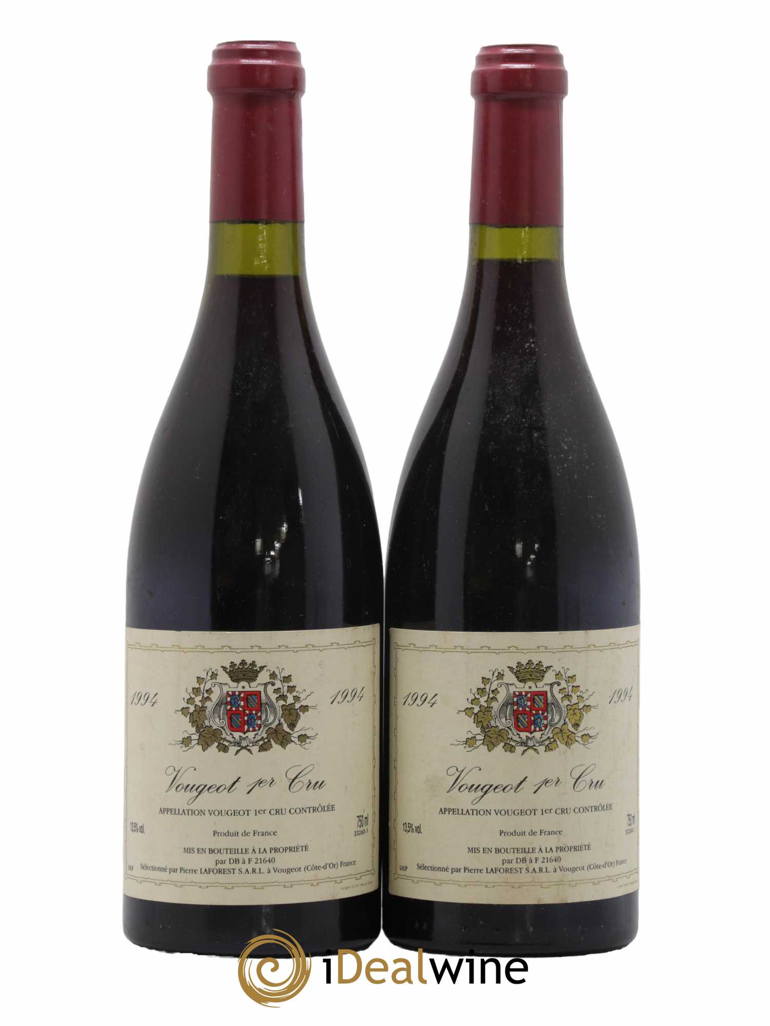 Vougeot 1er Cru Pierre Laforest 1994 - Lot de 2 bouteilles - 0