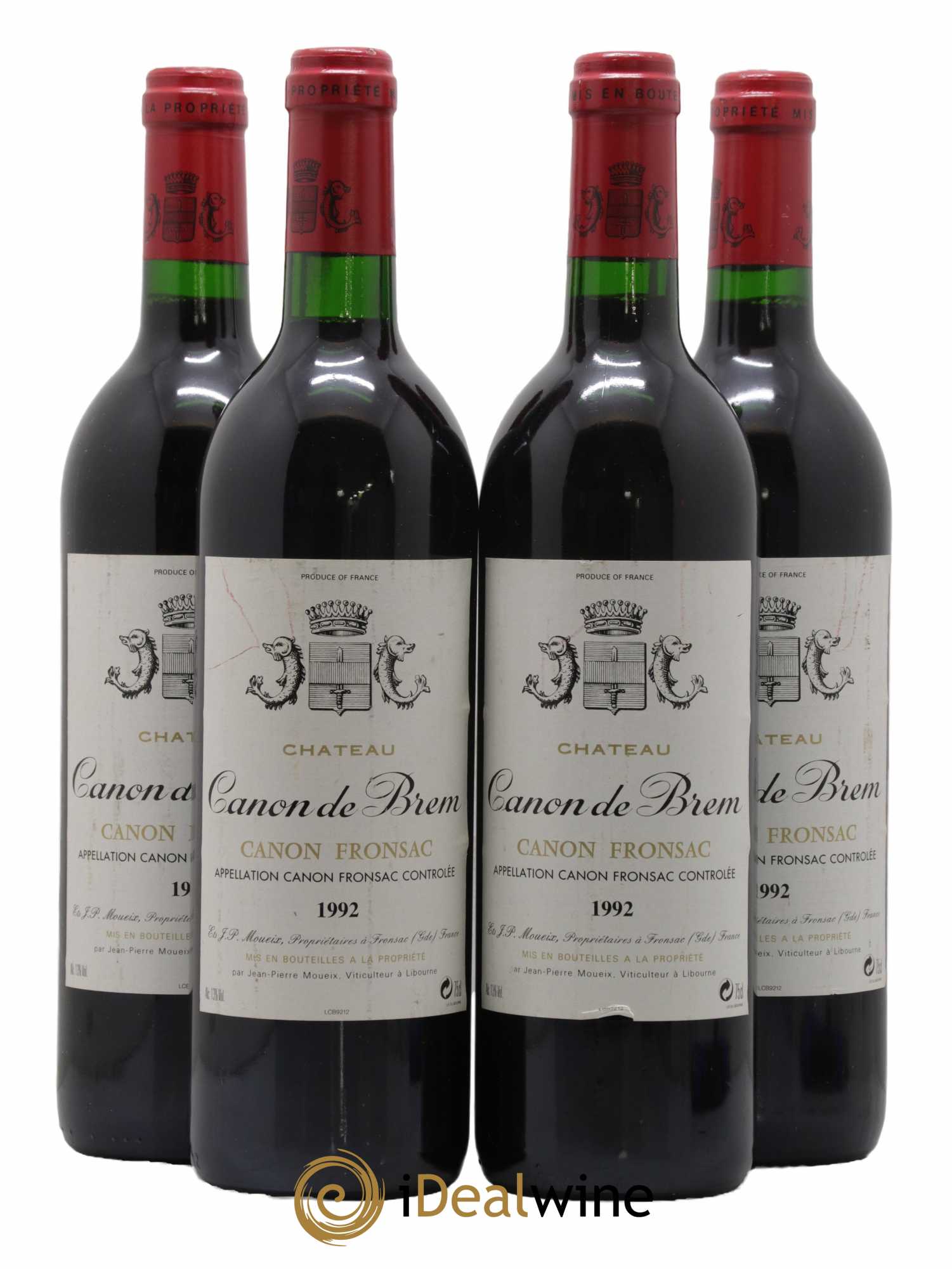 Canon-Fronsac Château Canon de Brem 1992 - Lot de 4 bouteilles - 0