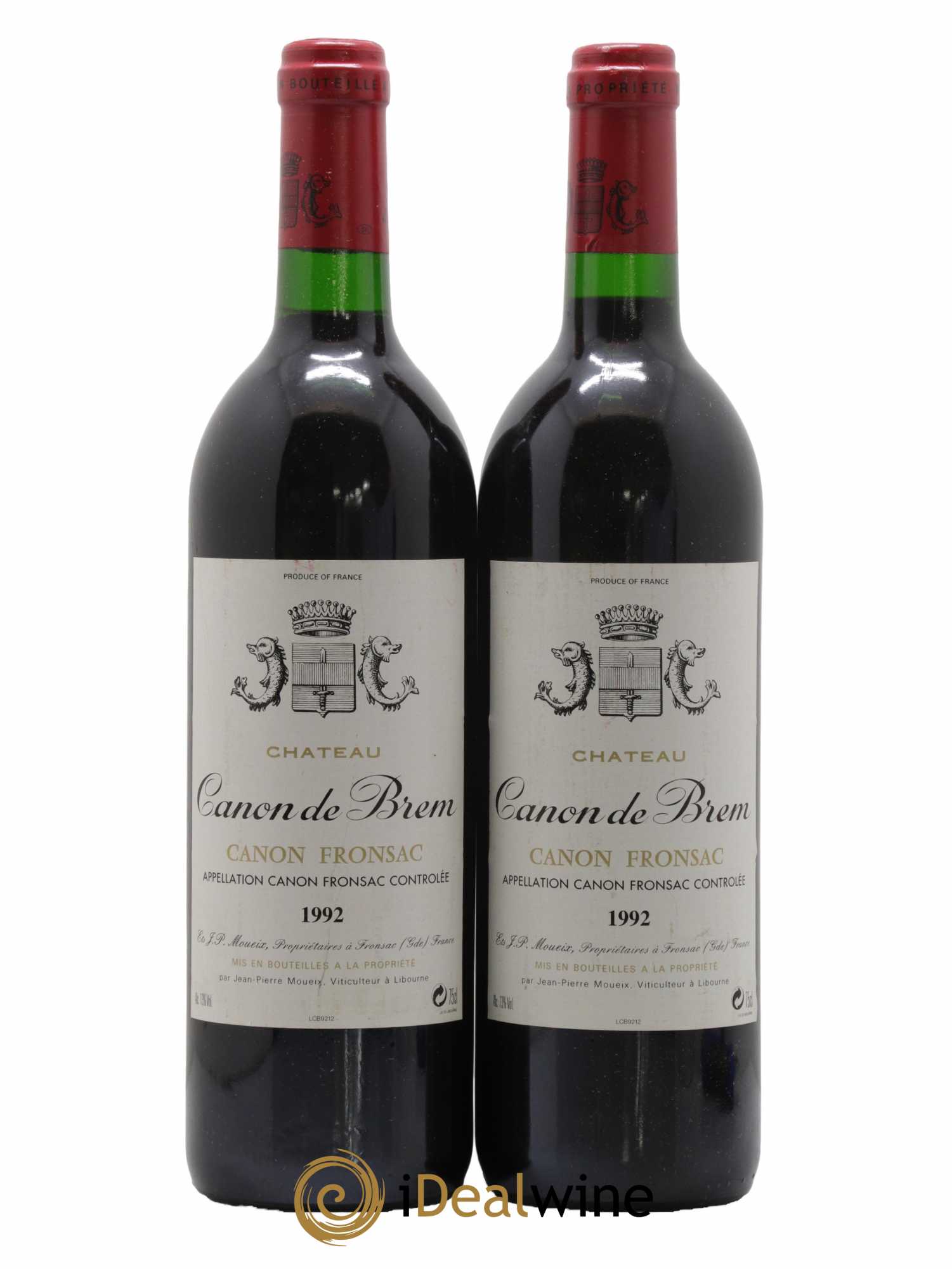 Canon-Fronsac Château Canon de Brem 1992 - Lot de 2 bouteilles - 0