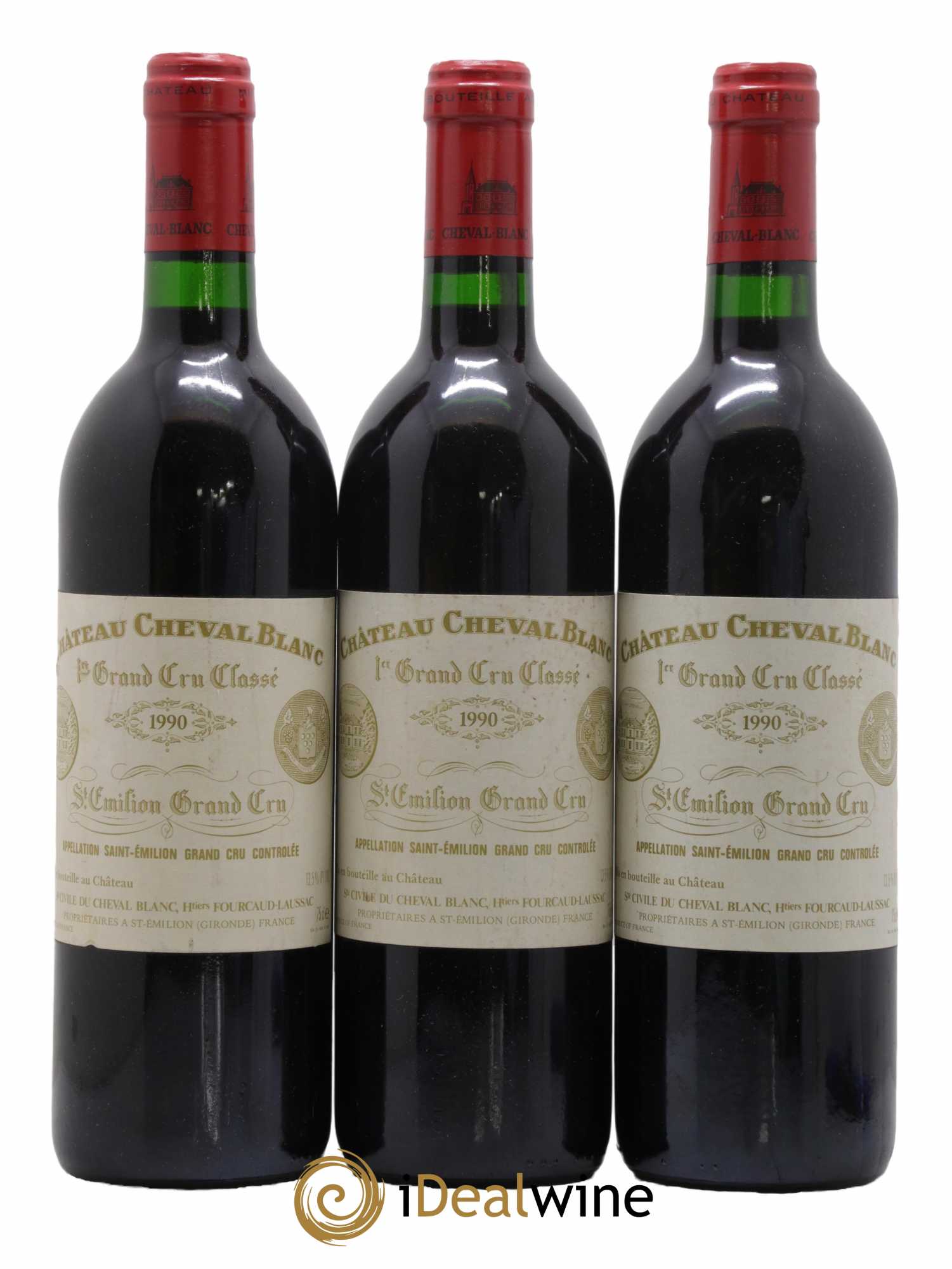 Château Cheval Blanc 1er Grand Cru Classé A 1990 - Lot de 3 bouteilles - 0
