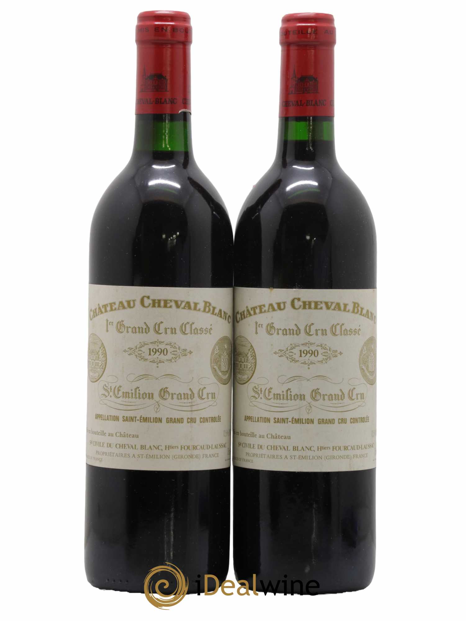 Château Cheval Blanc 1er Grand Cru Classé A 1990 - Lot de 2 bouteilles - 0