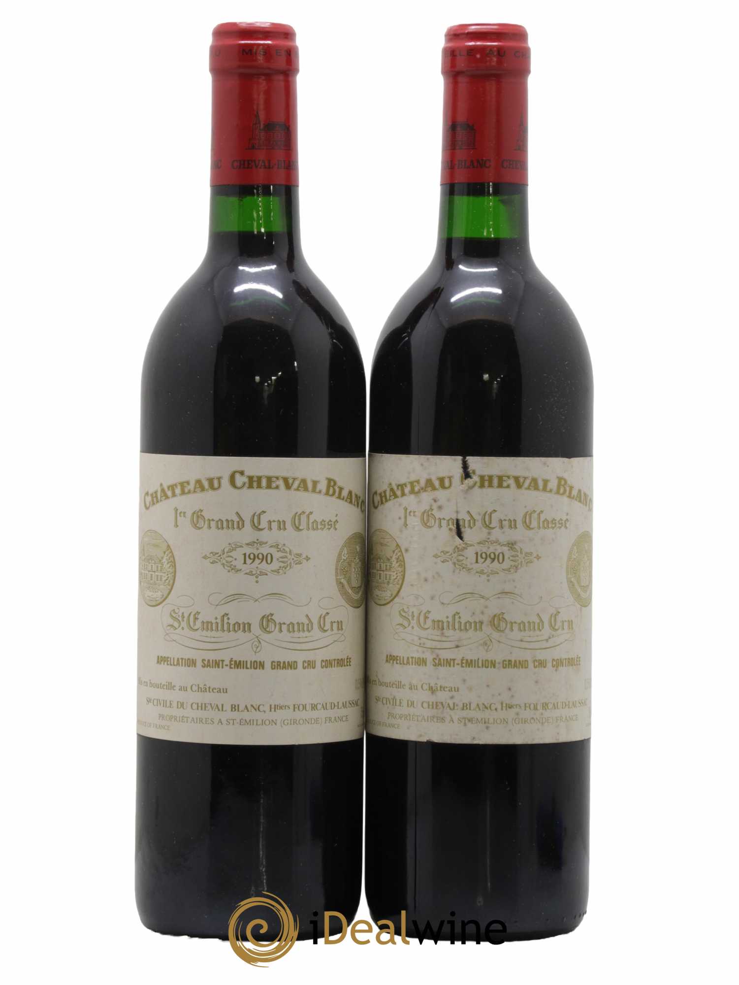 Château Cheval Blanc 1er Grand Cru Classé A 1990 - Lot de 2 bouteilles - 0