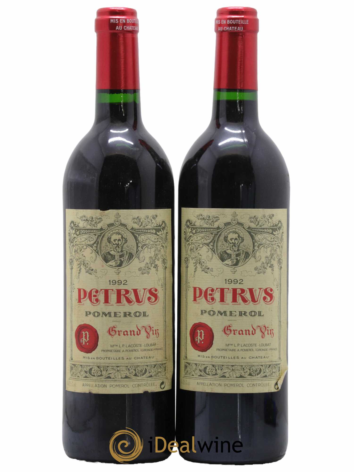 Petrus 1992 - Lot de 2 bouteilles - 0