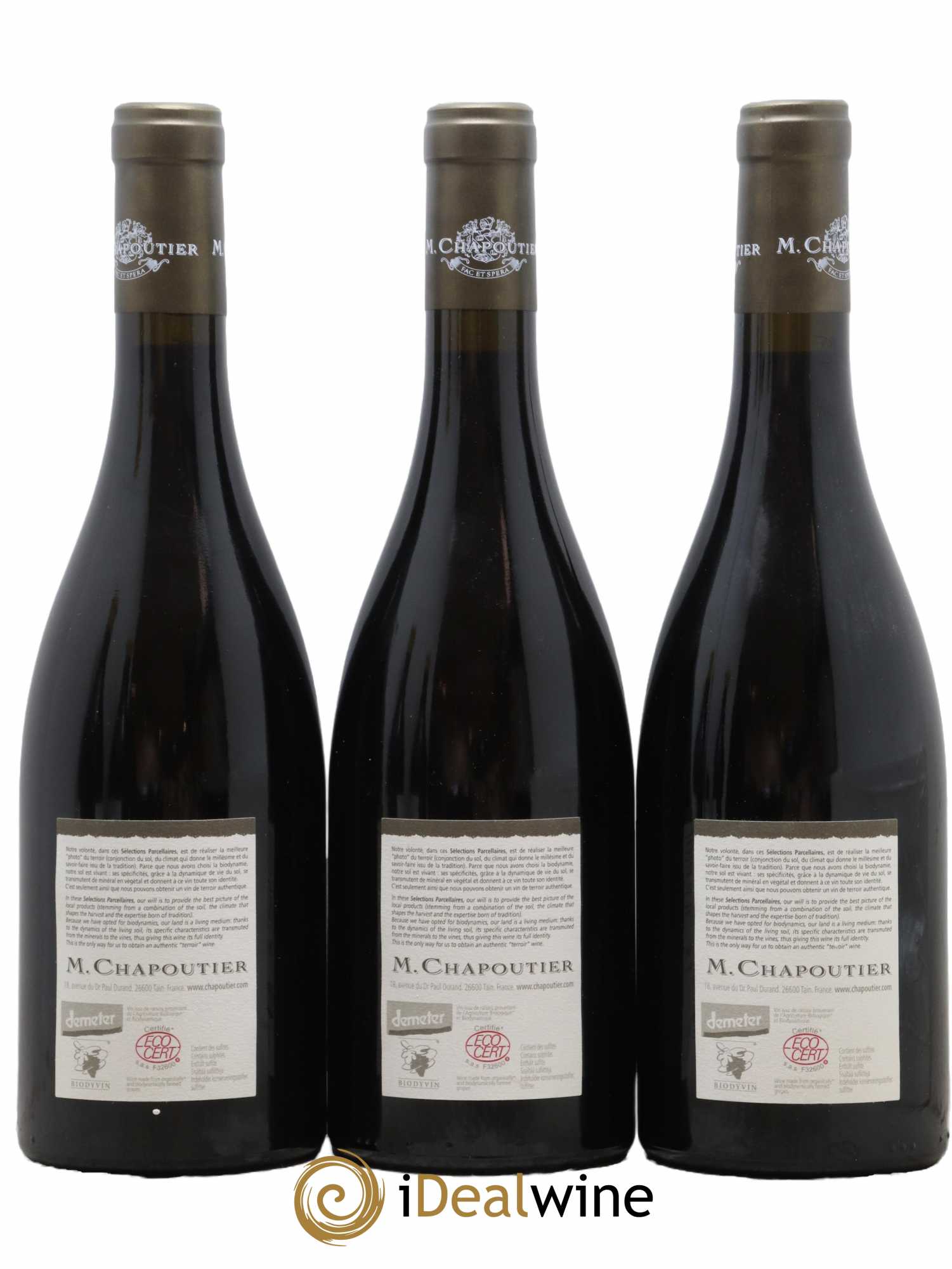 Hermitage Ermitage Le Pavillon Chapoutier 2005 - Lot de 3 bouteilles - 1