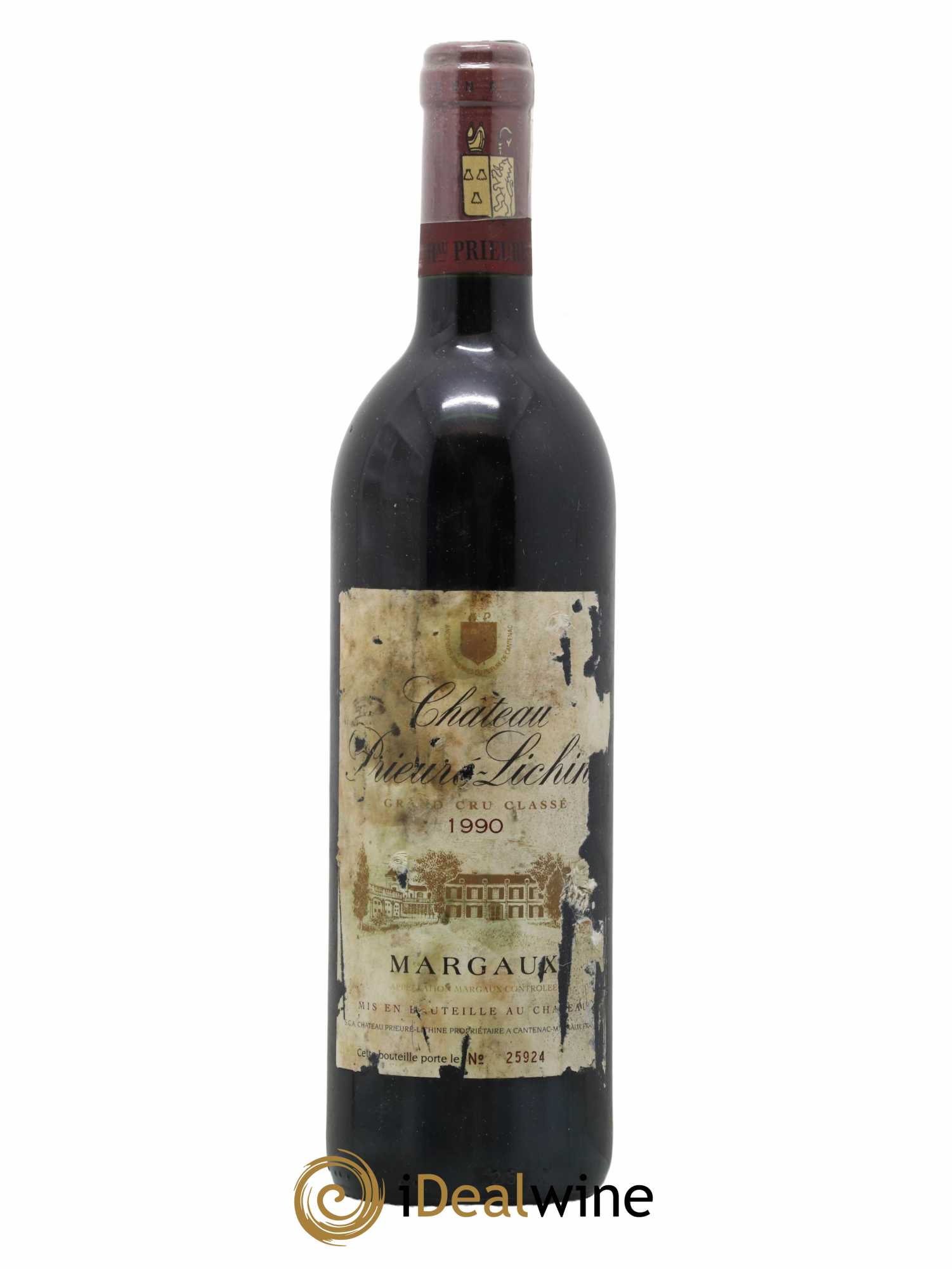 Château Prieuré Lichine 4ème Grand Cru Classé 1990 - Lot de 1 bouteille - 0