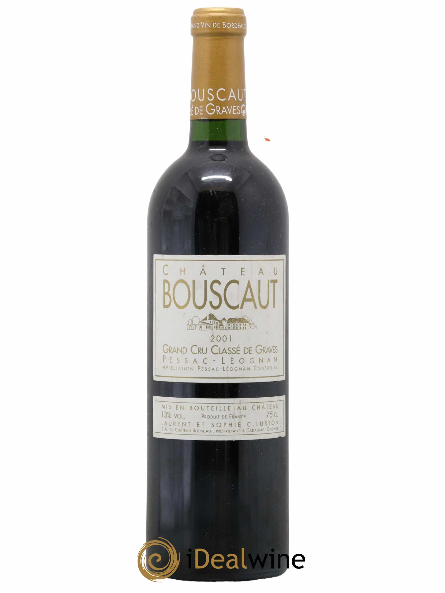 Château Bouscaut Cru Classé de Graves 2001 - Lot de 1 bouteille - 0