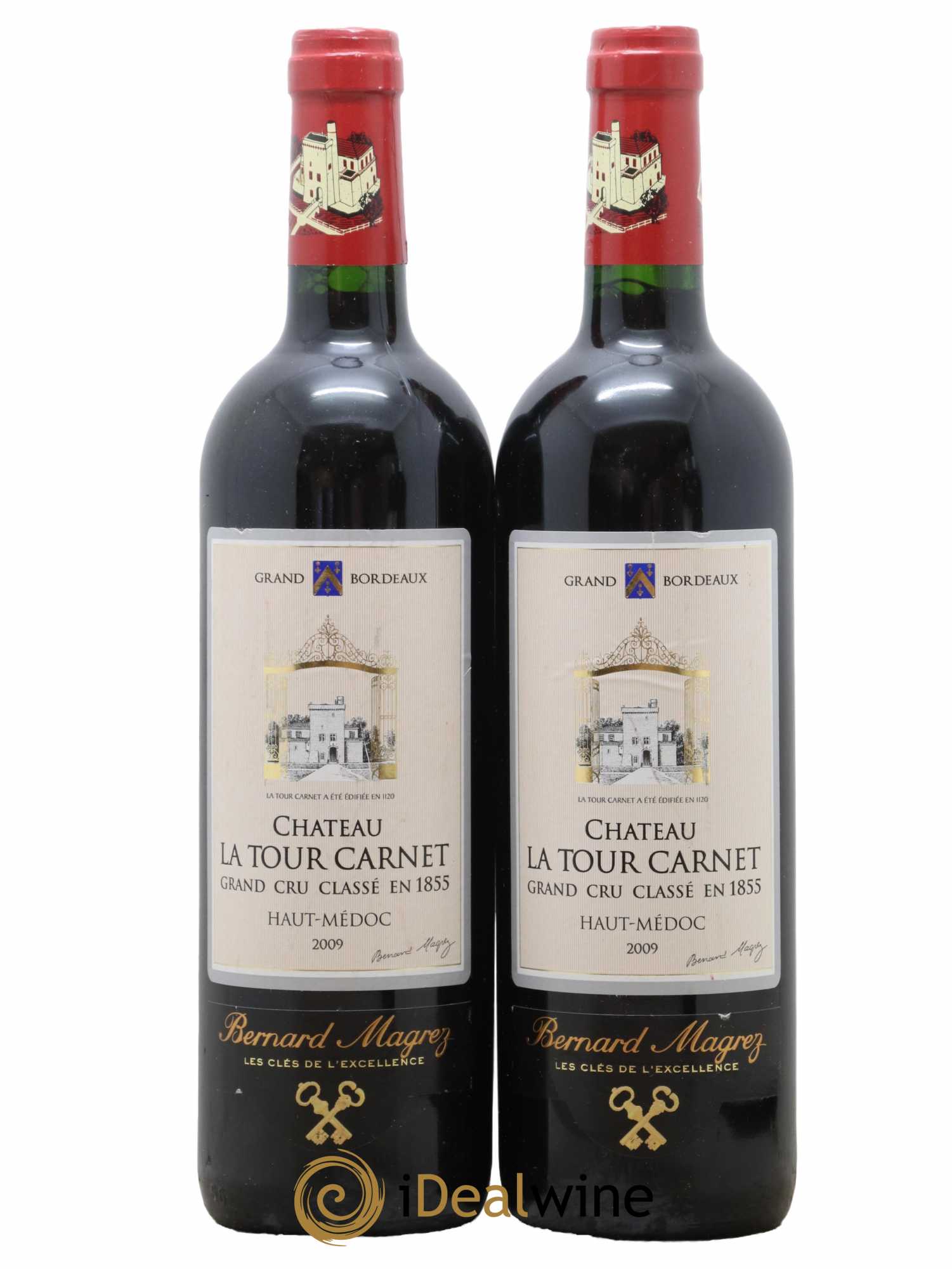 Château la Tour Carnet 4ème Grand Cru Classé 2009 - Lot de 2 bouteilles - 0