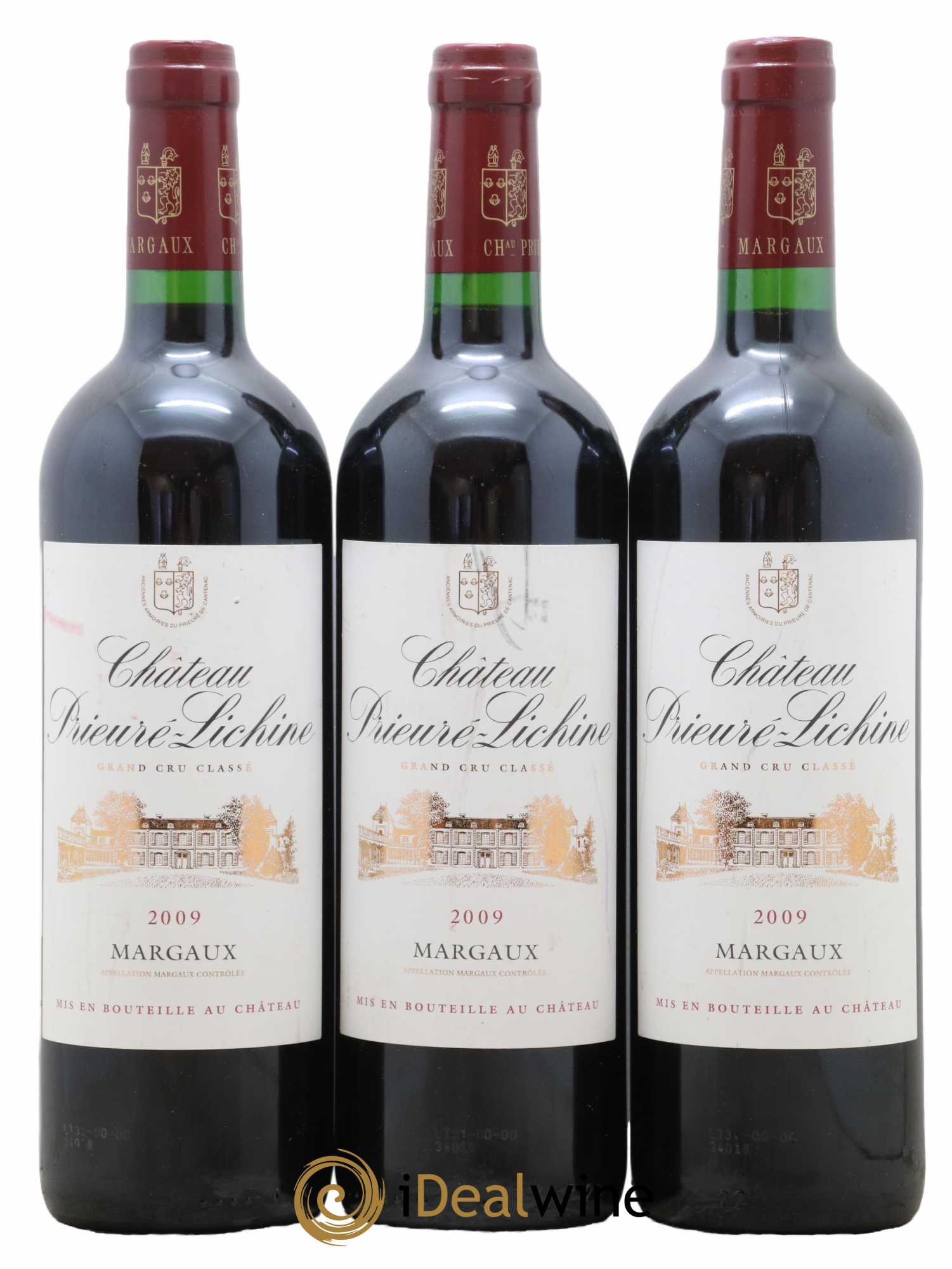 Château Prieuré Lichine 4ème Grand Cru Classé 2009 - Lot de 3 bouteilles - 0