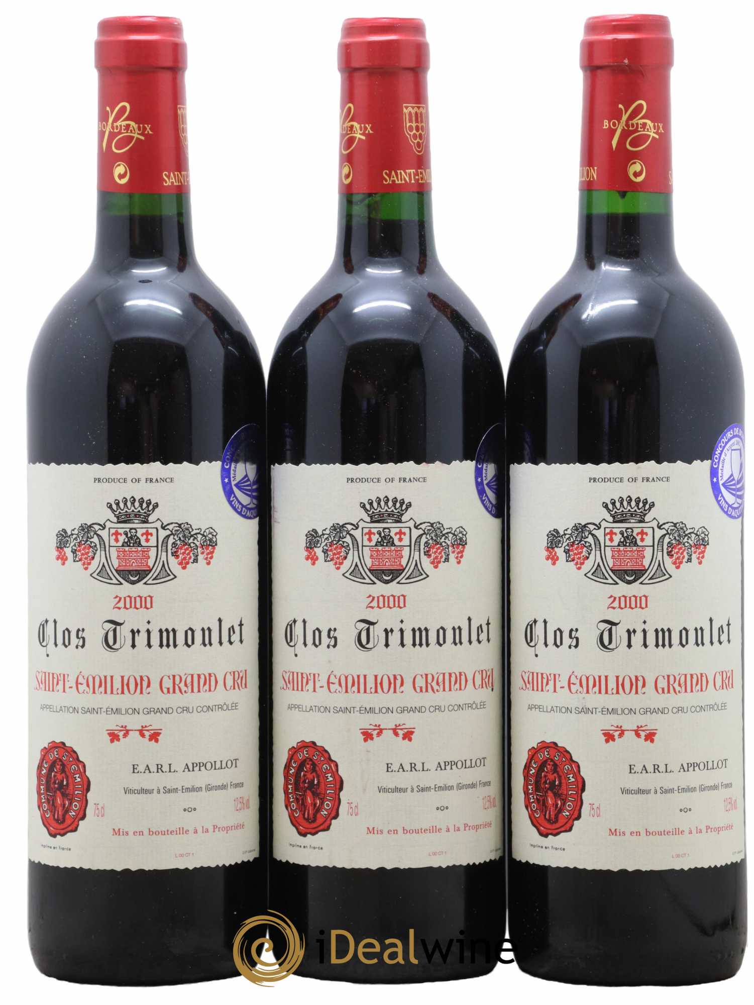 Clos Trimoulet 2000 - Lot de 3 bouteilles - 0