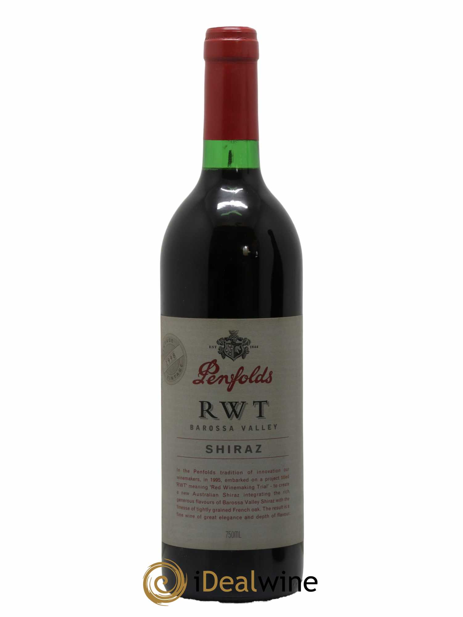 Barossa Valley Penfolds Wines RWT Shiraz 1998 - Lot de 1 bouteille - 0