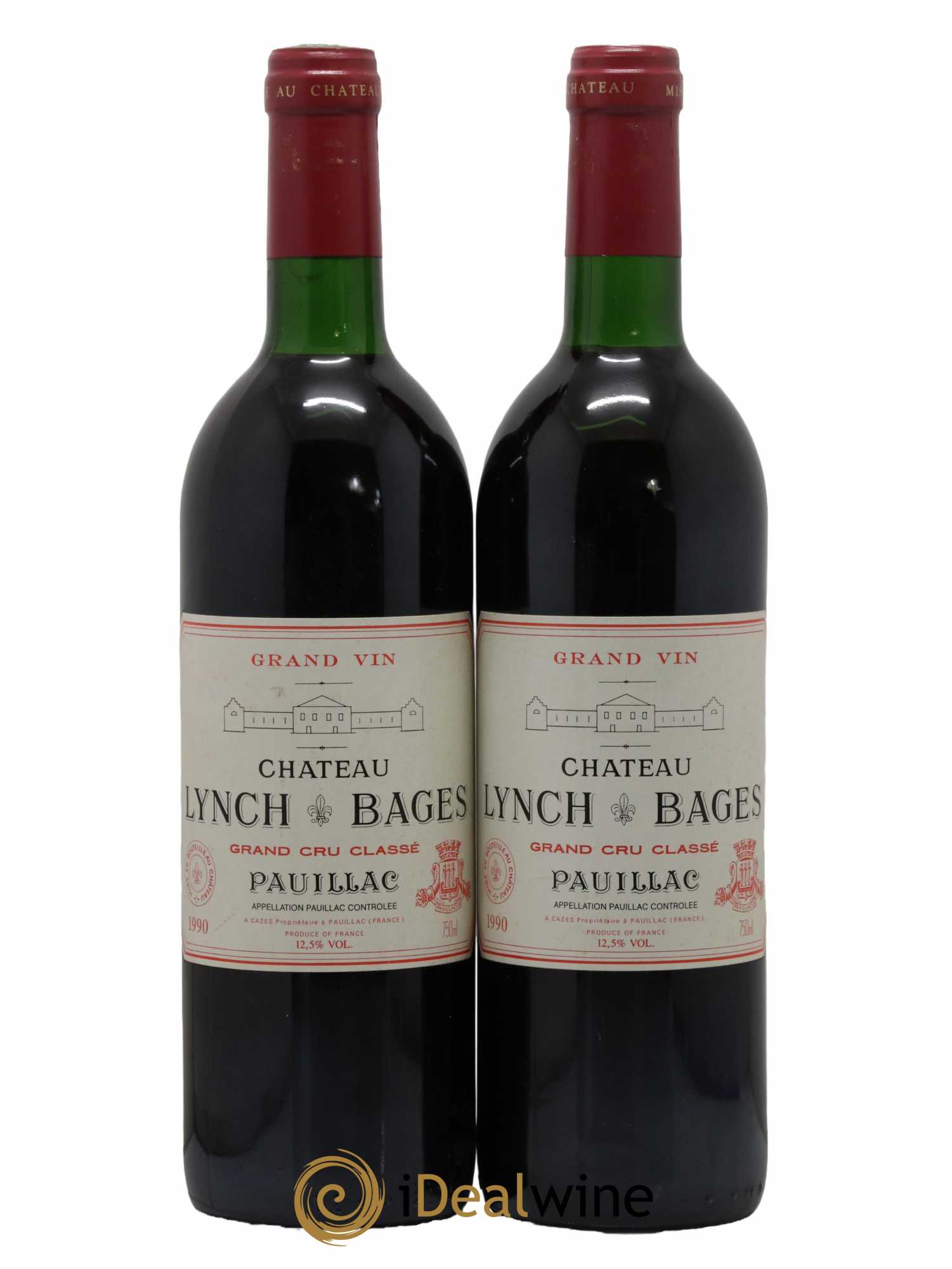 Château Lynch Bages 5ème Grand Cru Classé 1990 - Lot de 2 bouteilles - 0