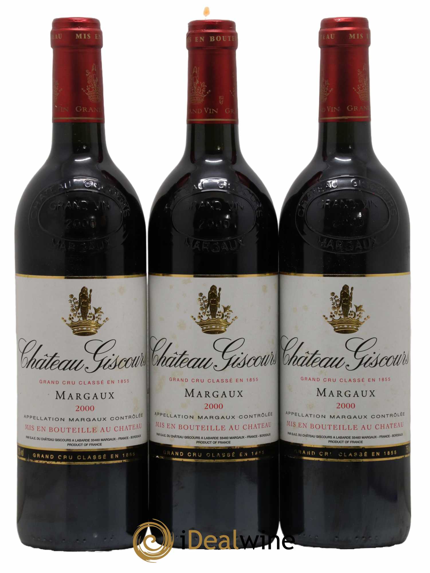Château Giscours 3ème Grand Cru Classé 2000 - Lot de 3 bouteilles - 0