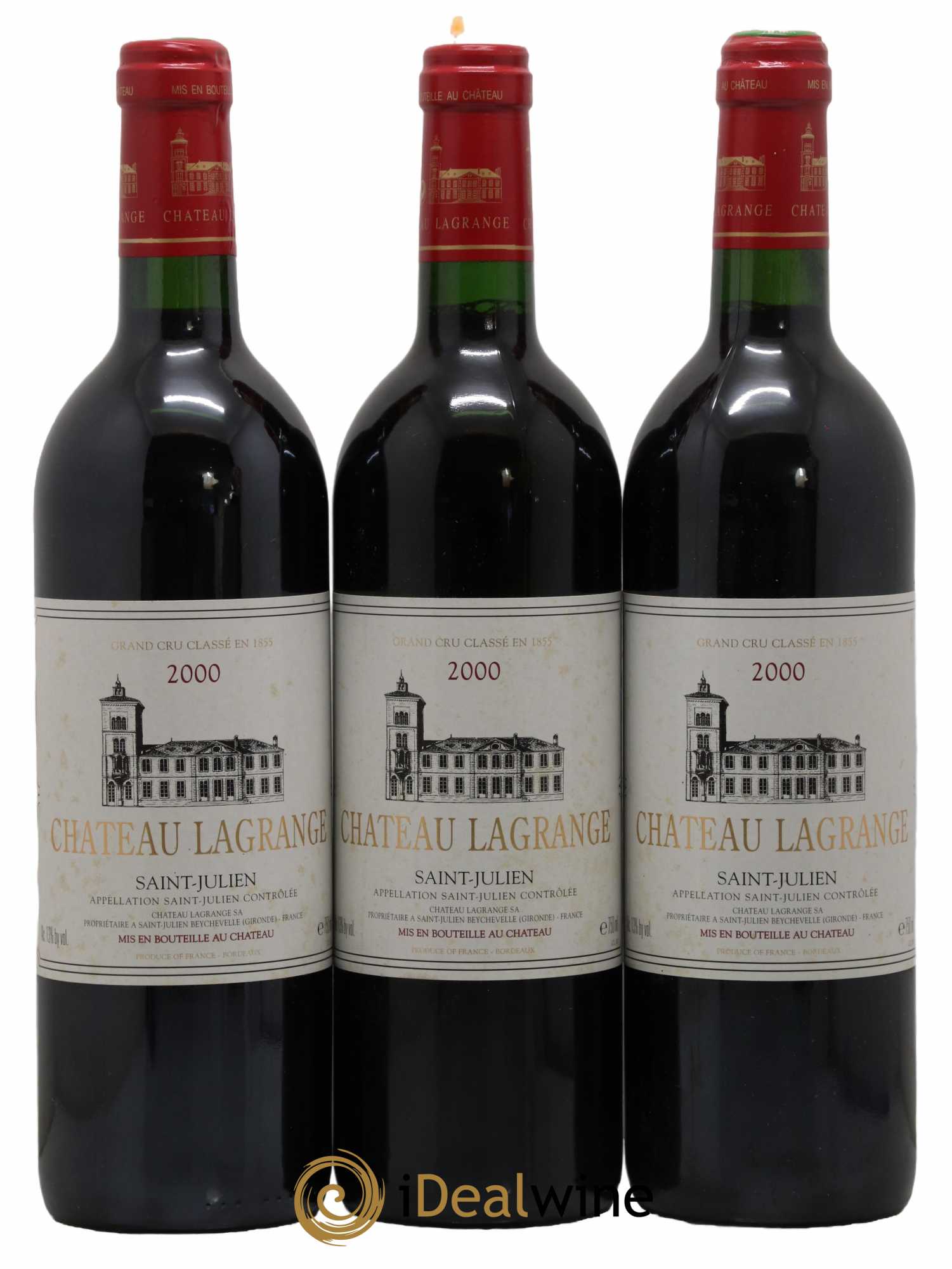 Château Lagrange 3ème Grand Cru Classé 2000 - Lot de 3 bouteilles - 0