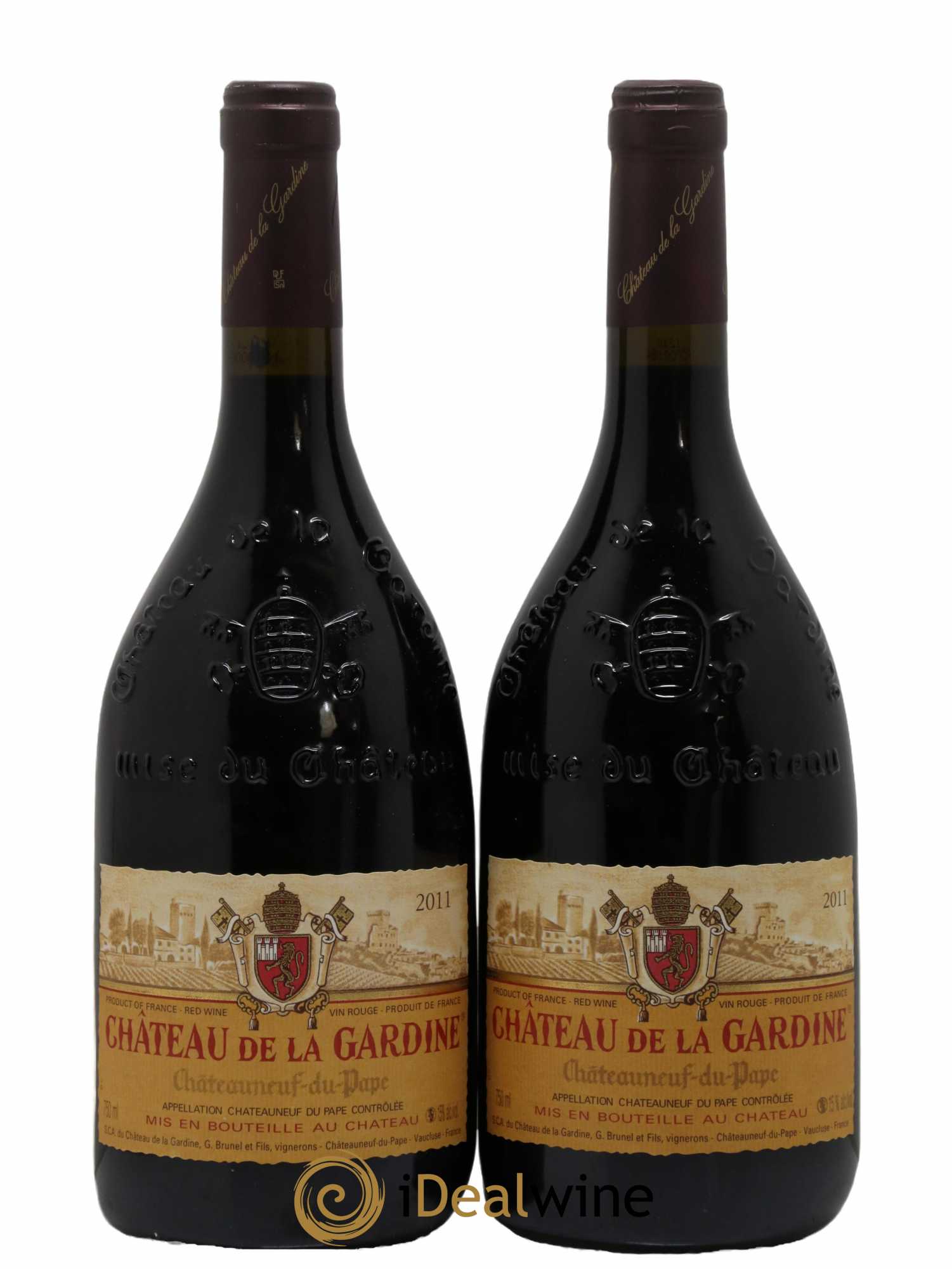 Châteauneuf-du-Pape Château de La Gardine Famille Brunel 2011 - Lot de 2 bouteilles - 0