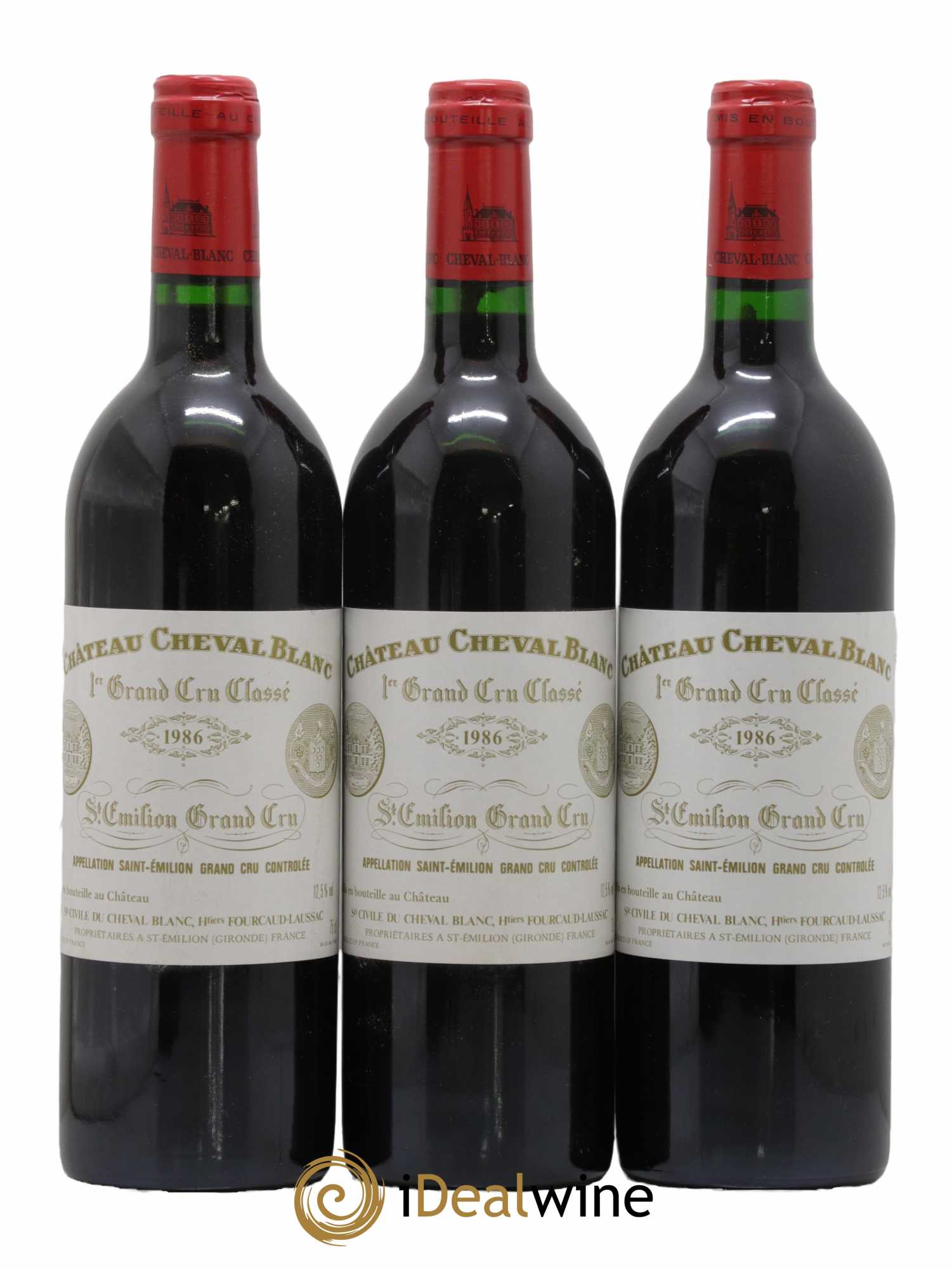 Château Cheval Blanc 1er Grand Cru Classé A 1986 - Lot de 3 bouteilles - 0