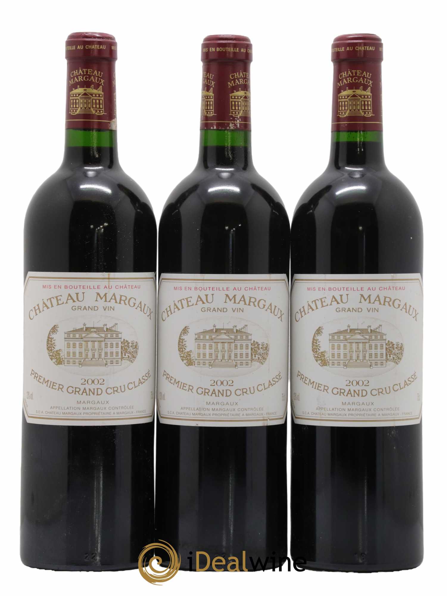 Château Margaux 1er Grand Cru Classé 2002 - Lot de 3 bouteilles - 0