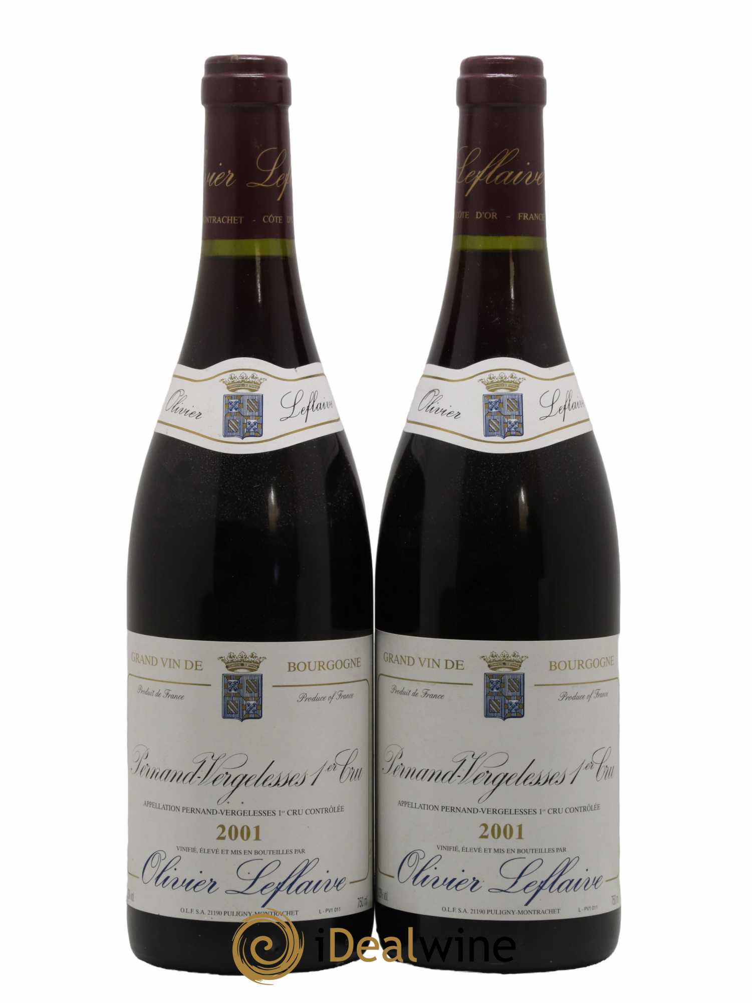 Pernand-Vergelesses 1er Cru Olivier Leflaive 2001 - Lot de 2 bouteilles - 0