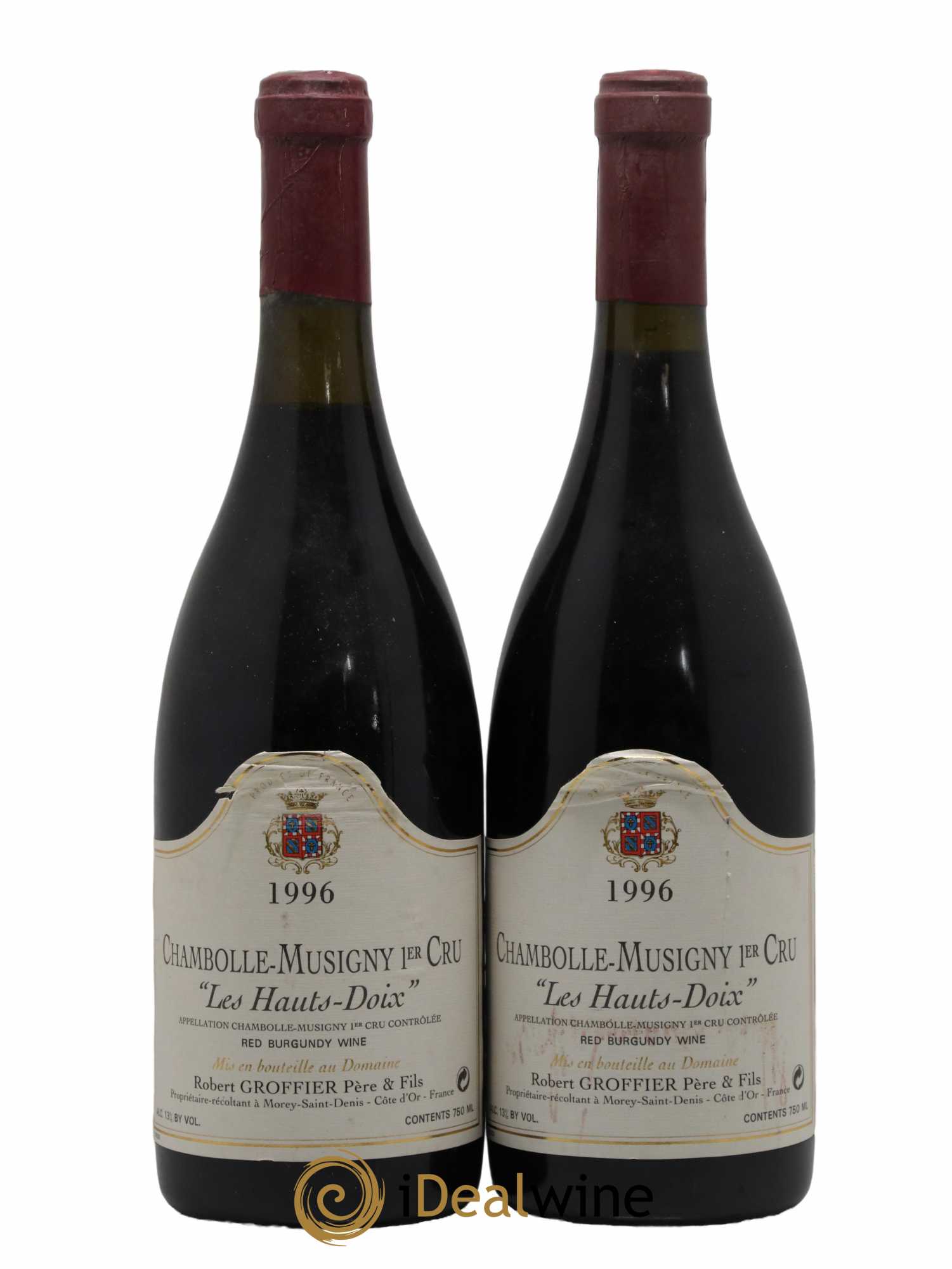 Chambolle-Musigny 1er Cru Les Hauts Doix Robert Groffier Père & Fils (Domaine) 1996 - Lot de 2 bouteilles - 0