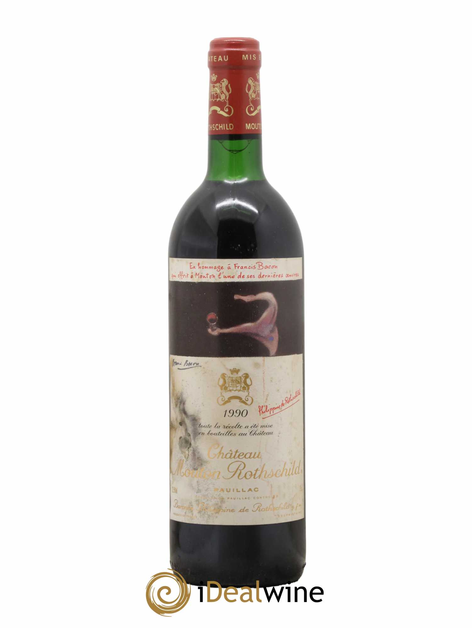 Château Mouton Rothschild 1er Grand Cru Classé 1990 - Lot de 1 bouteille - 0