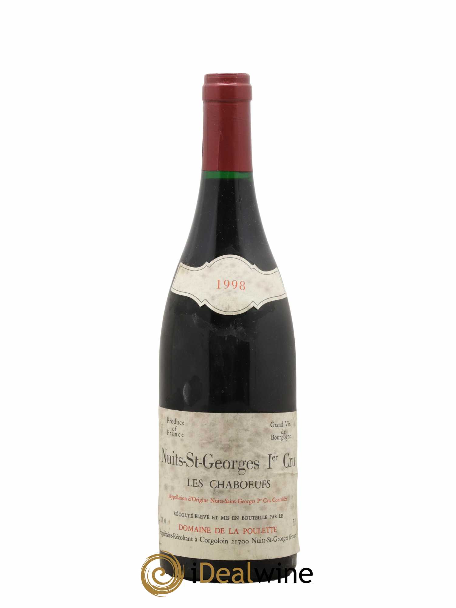 Nuits-Saint-Georges 1er Cru Les Chaboeufs Domaine De La Poulette 1998 - Lot de 1 bouteille - 0