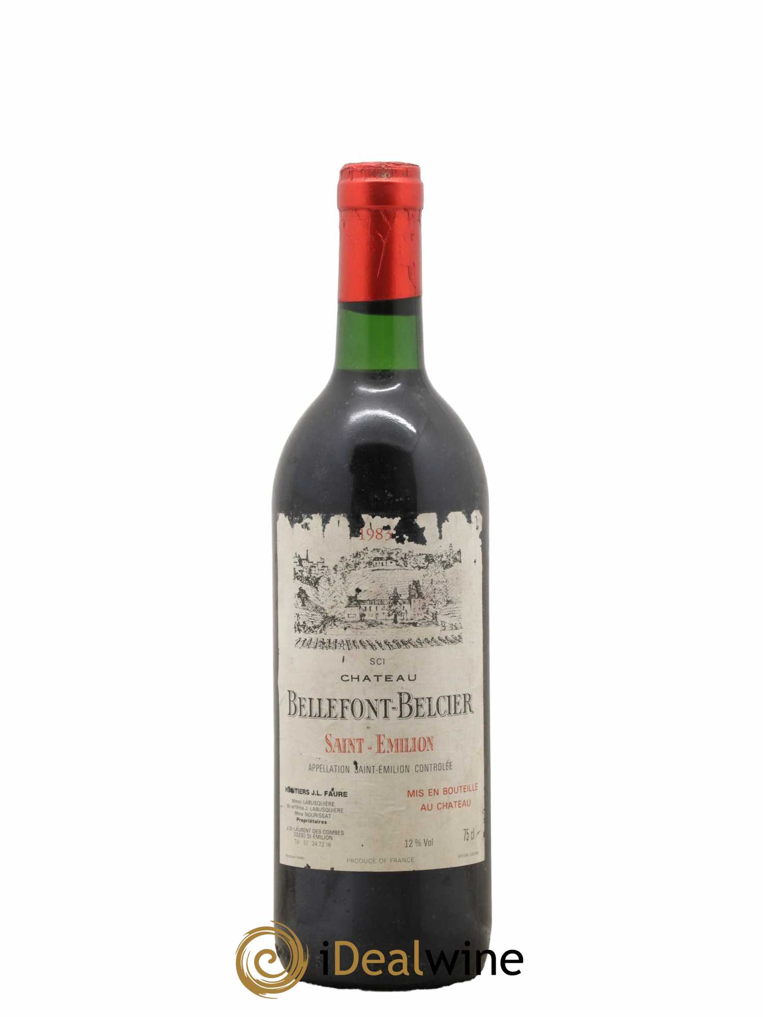 Château Bellefont-Belcier Grand Cru Classé 1983 - Lot de 1 bouteille - 0
