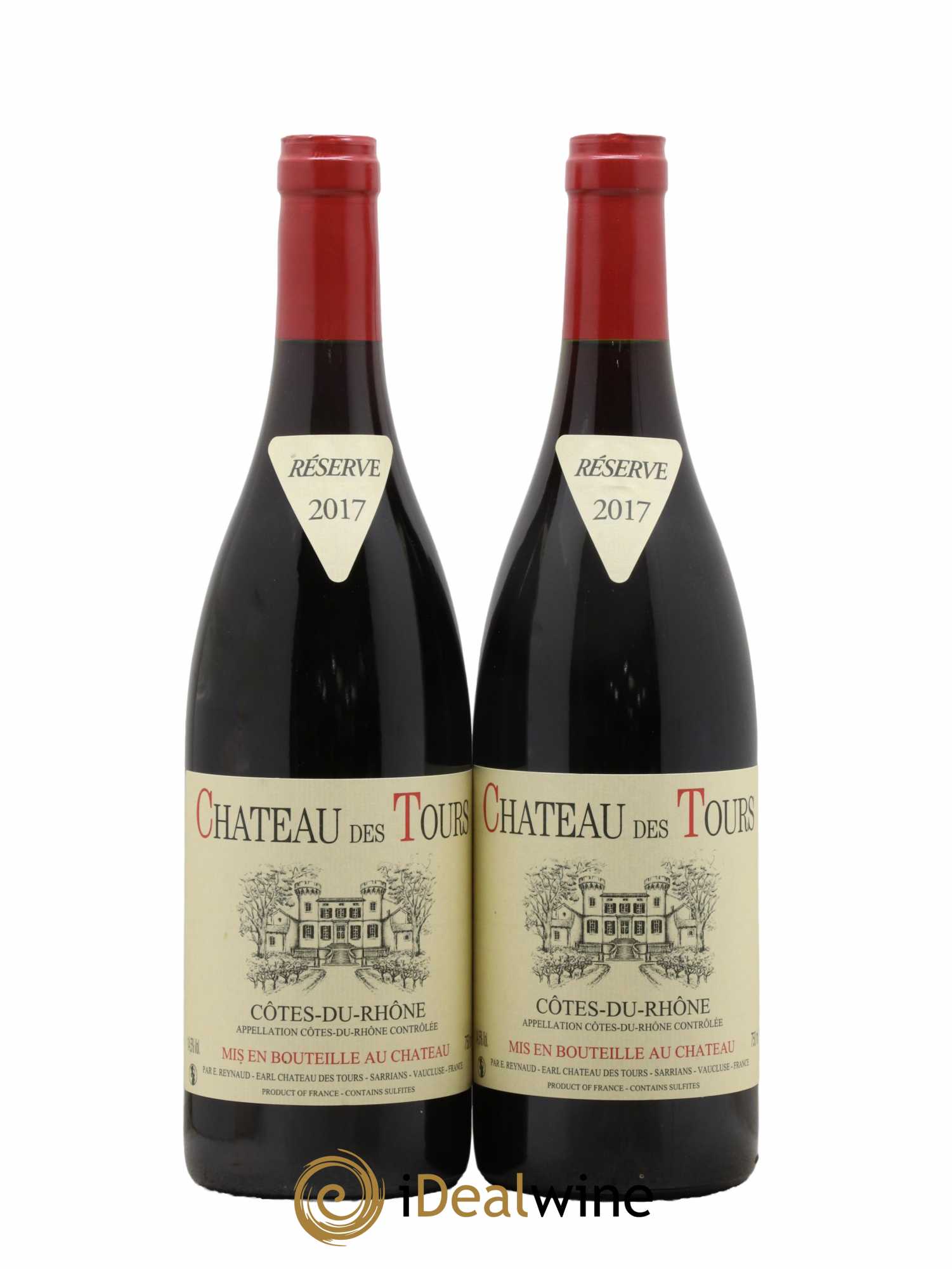 Côtes-du-Rhône Château des Tours Emmanuel Reynaud 2017 - Lot de 2 bouteilles - 0