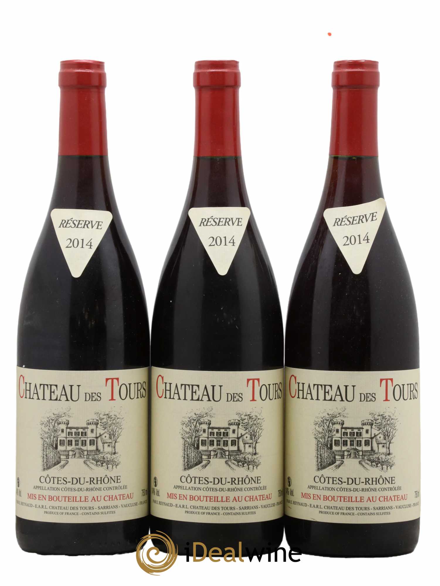 Côtes-du-Rhône Château des Tours Emmanuel Reynaud 2014 - Lot de 3 bouteilles - 0