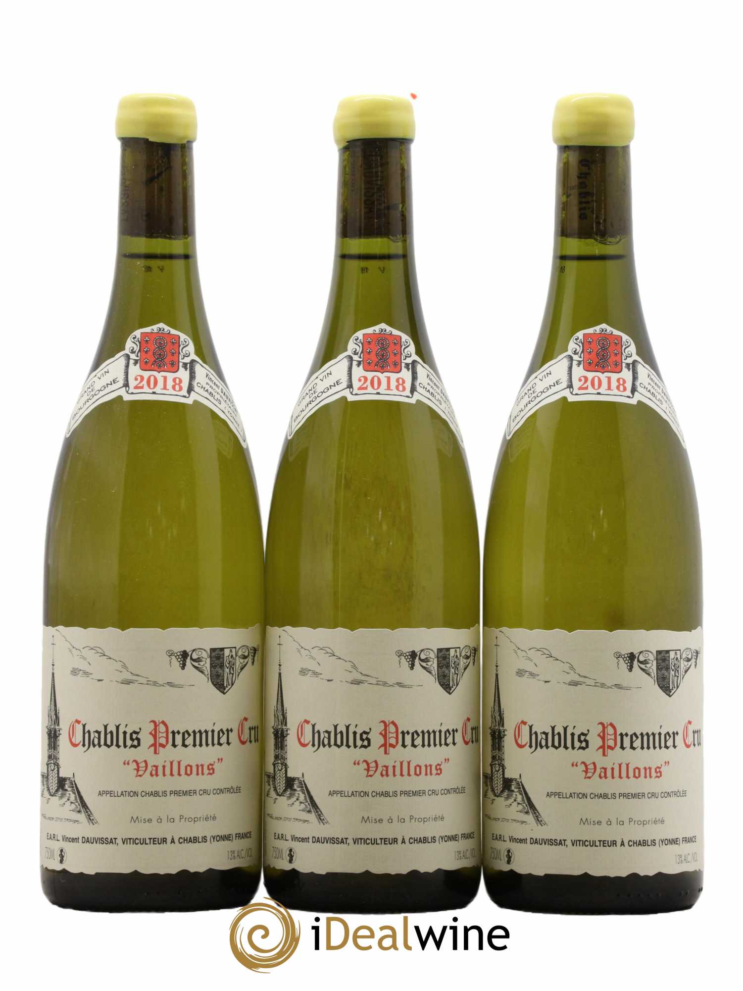 Chablis 1er Cru Vaillons Vincent Dauvissat (Domaine) 2018 - Lot de 3 bouteilles - 0