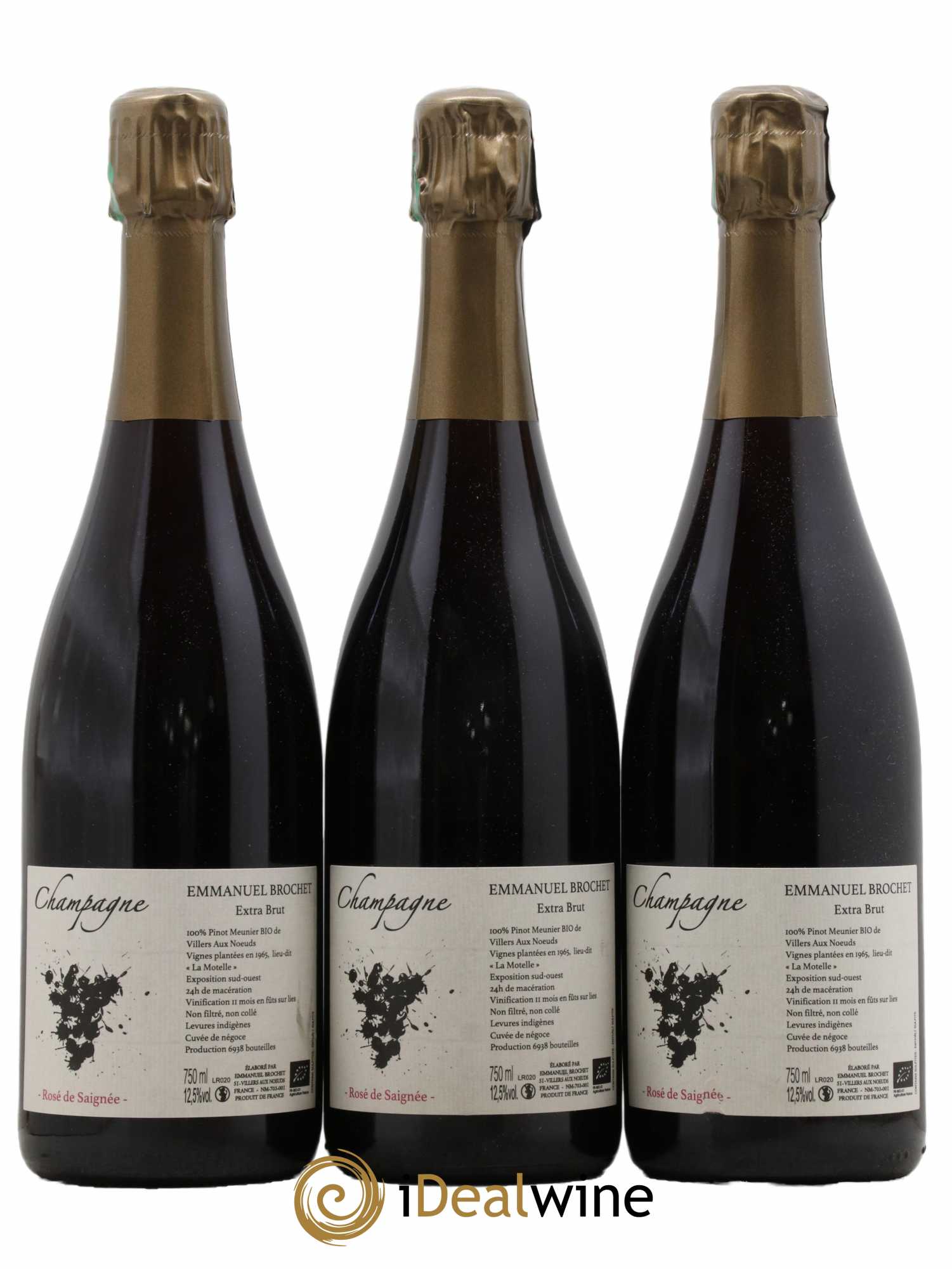 Rosé de Saignée Extra-Brut Emmanuel Brochet 2020 - Lot de 3 bouteilles - 0