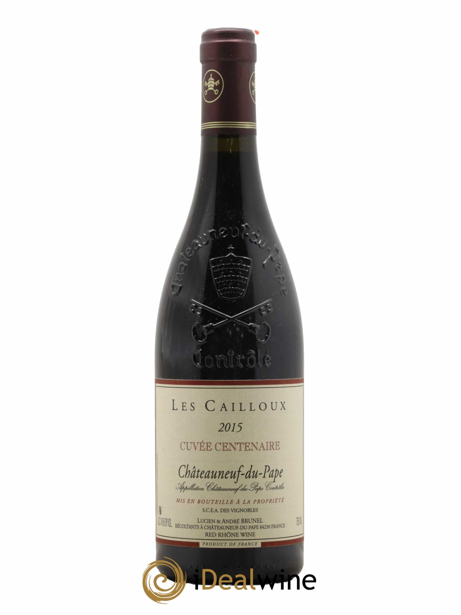 Châteauneuf-du-Pape Les Cailloux Cuvée Centenaire André Brunel 2015 - Lot de 1 bouteille - 0