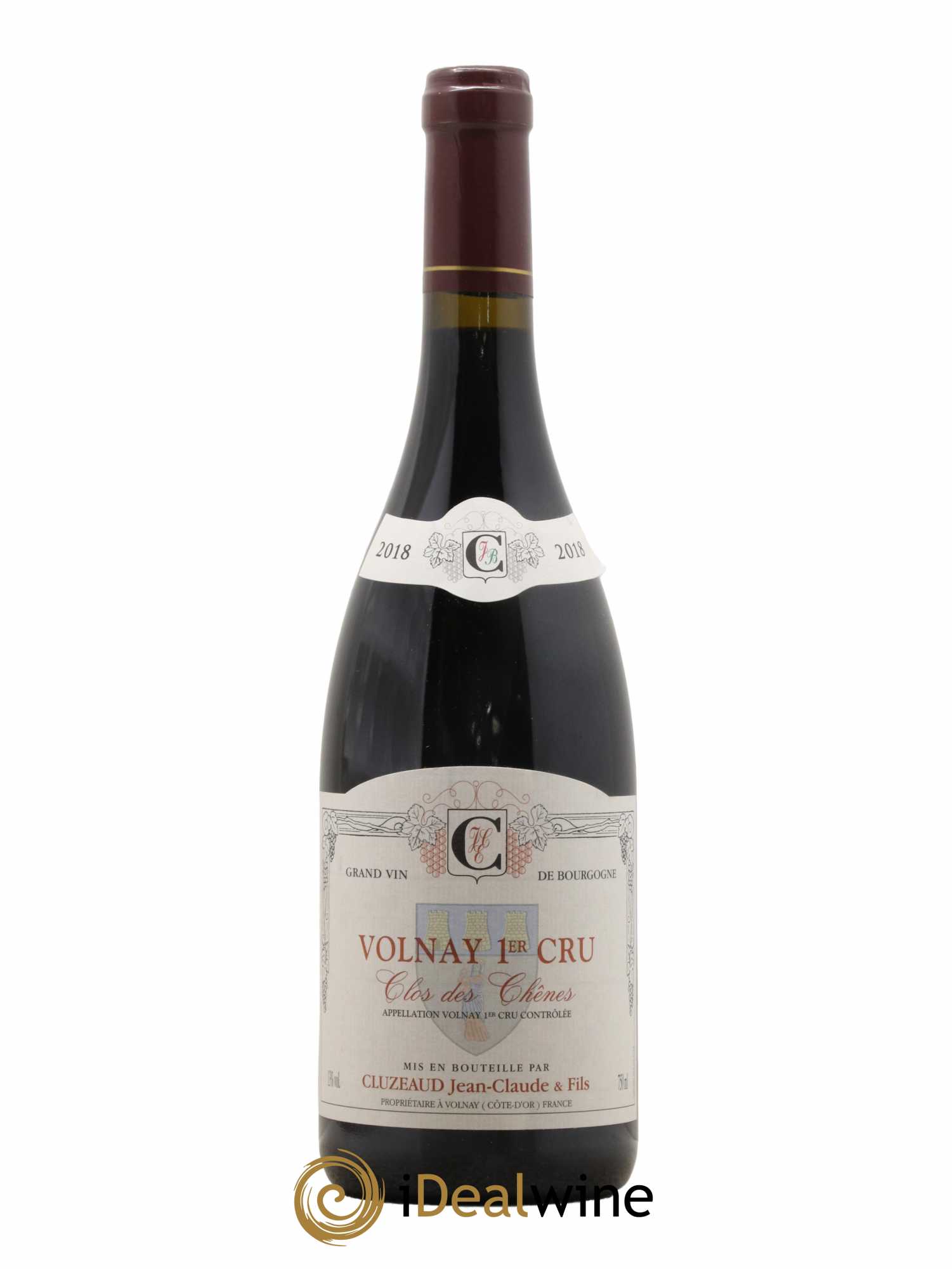 Volnay 1er Cru Clos Des Chênes Jean Claude Cluzeaud 2018 - Lot de 1 bouteille - 0