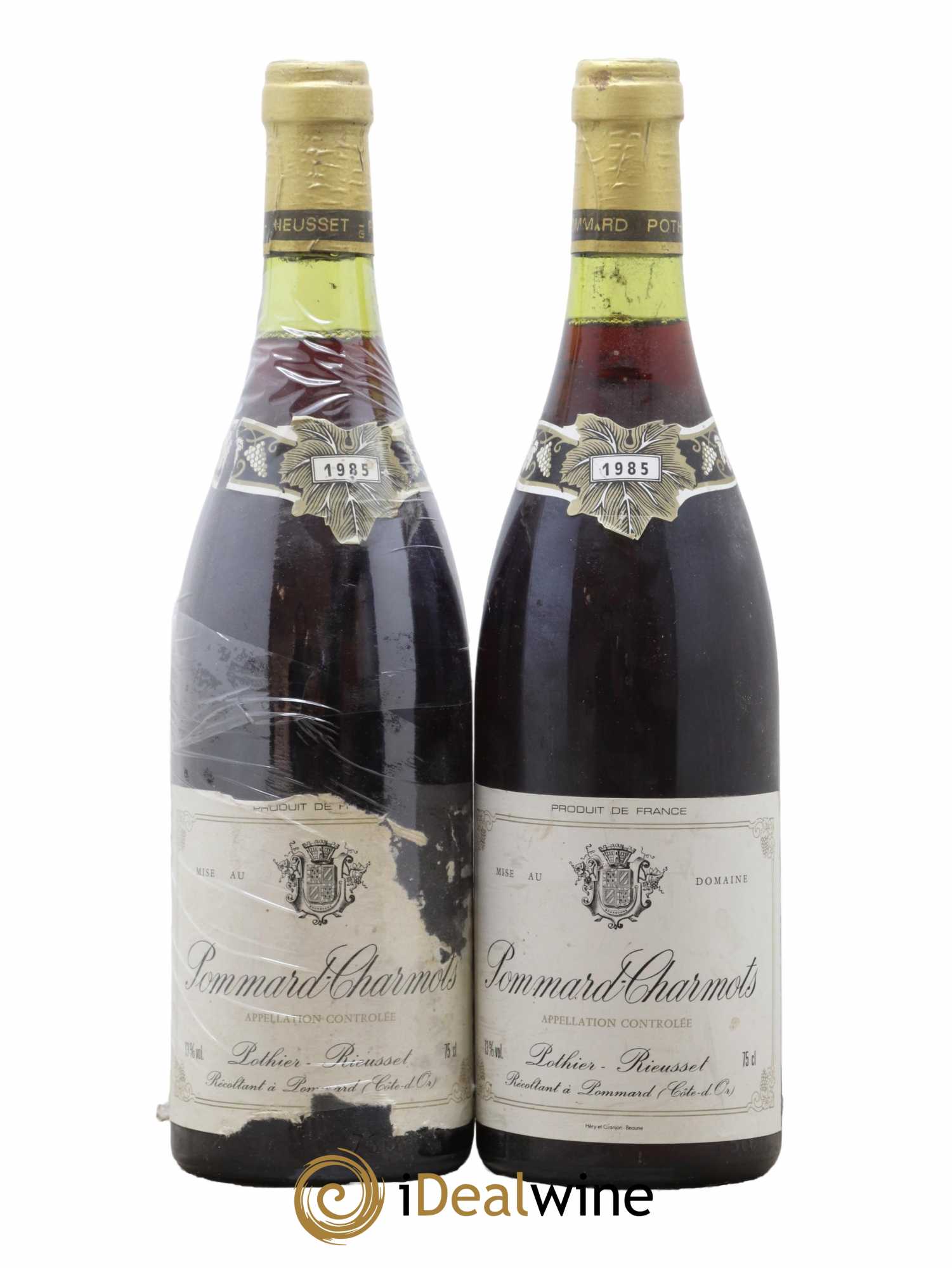 Pommard Charmots Pothier Rieusset 1985 - Lot de 2 bouteilles - 0