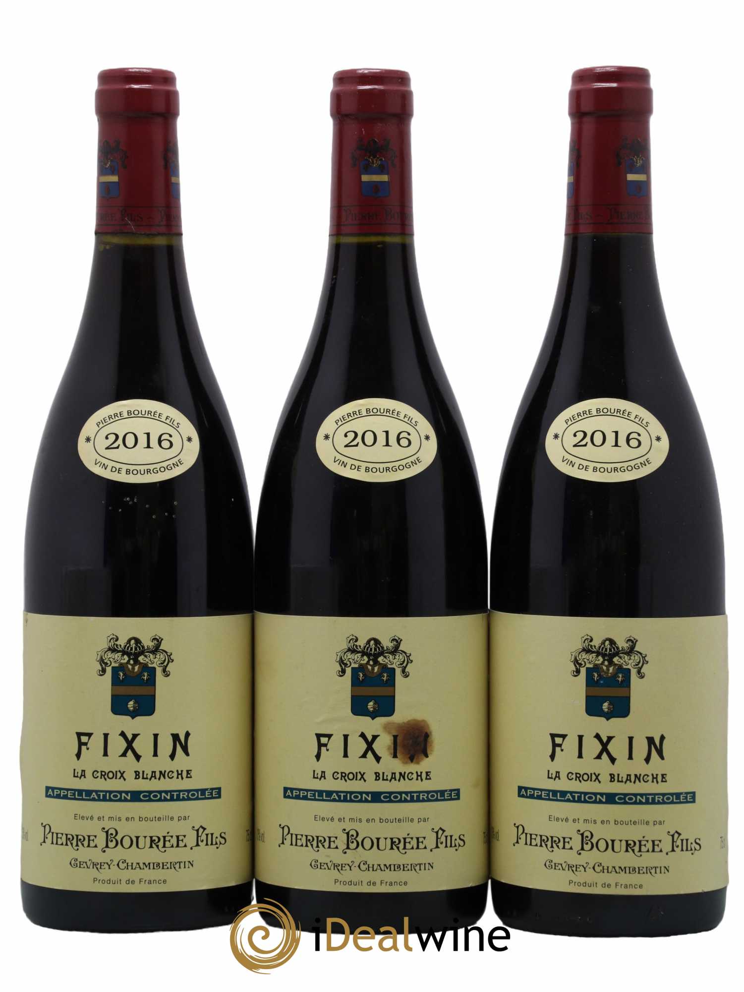 Fixin La Croix Blanche Pierre Bourée 2016 - Lot de 3 bouteilles - 0