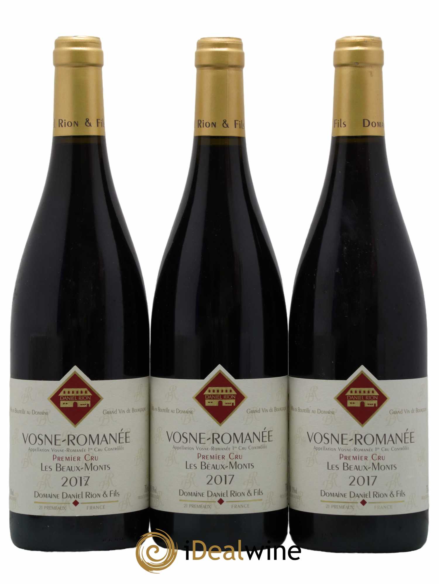 Vosne-Romanée 1er Cru Les Beaux Monts Daniel Rion 2017 - Lot de 3 bouteilles - 0