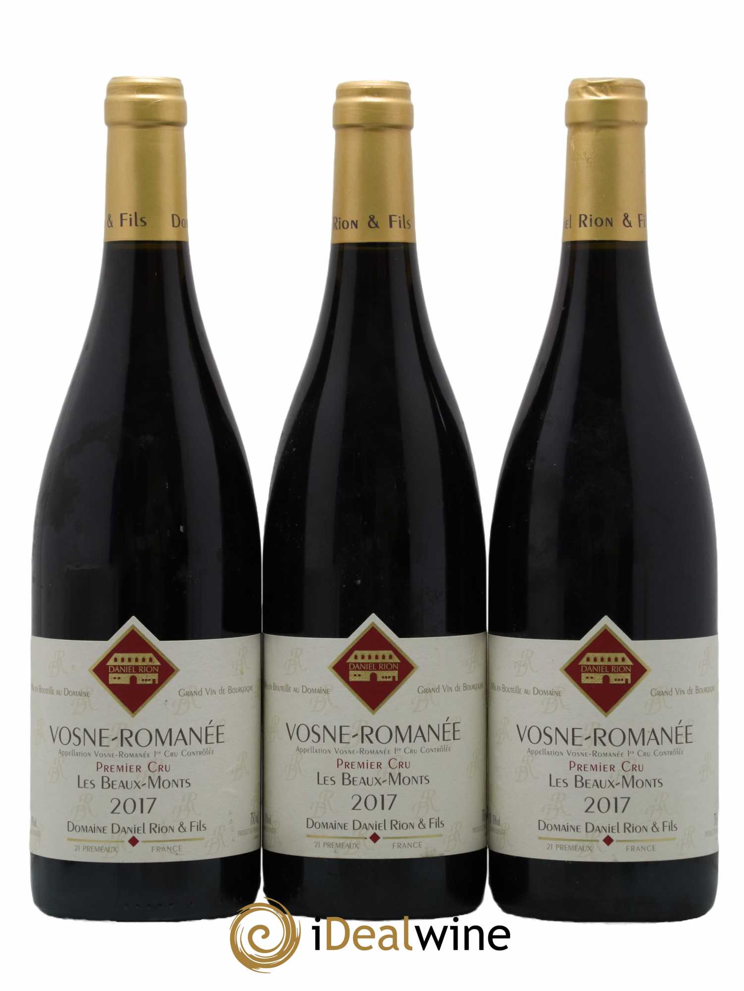Vosne-Romanée 1er Cru Les Beaux Monts Daniel Rion 2017 - Lot de 3 bouteilles - 0