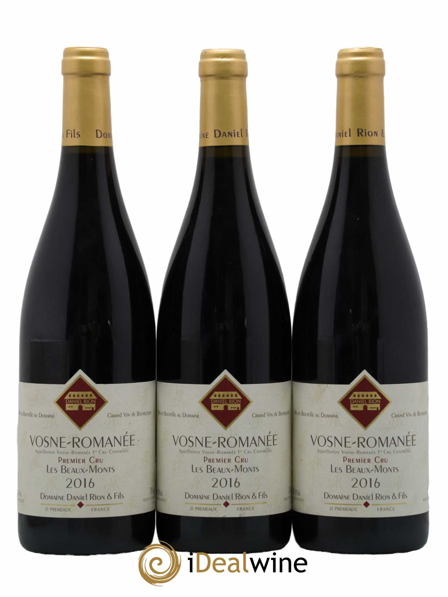 Vosne-Romanée 1er Cru Les Beaux Monts Daniel Rion 2016 - Lot de 3 bouteilles - 0