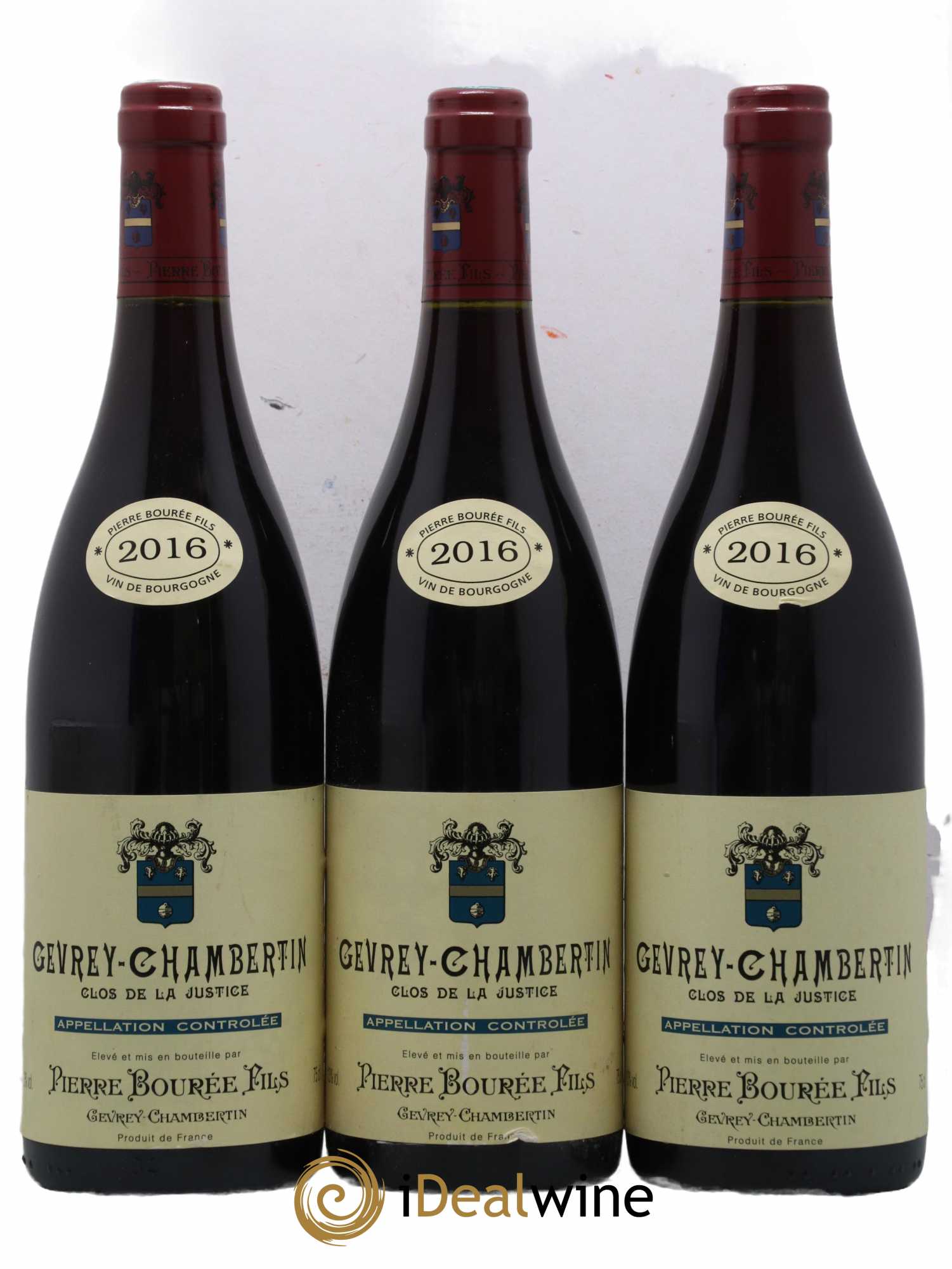 Gevrey-Chambertin Clos De La Justice Pierre Bourée 2016 - Lot de 3 bouteilles - 0