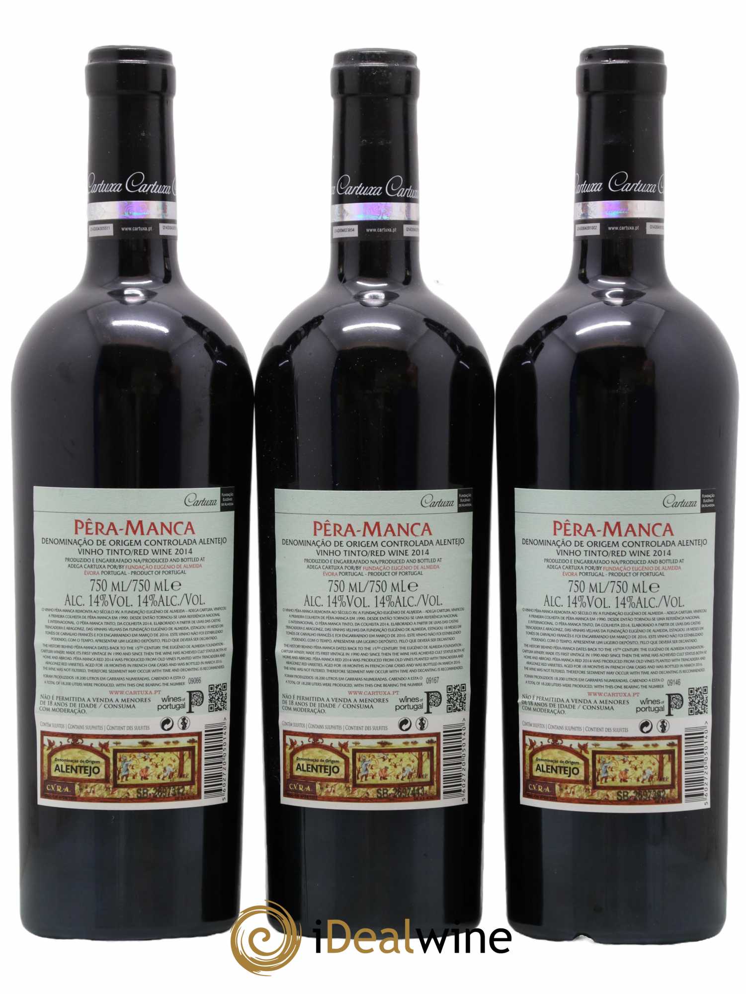 Portugal Pera Manca 2014 - Lot of 3 bottles - 2
