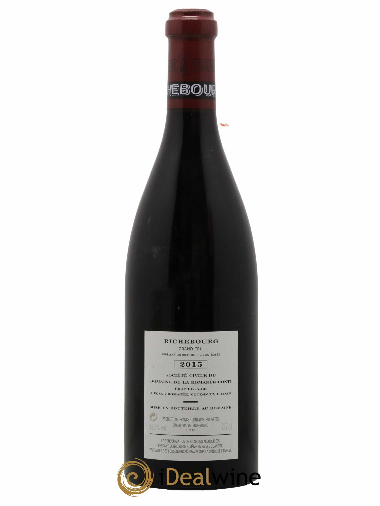Richebourg Grand Cru Domaine de la Romanée-Conti 2015 - Lot de 1 bouteille - 1