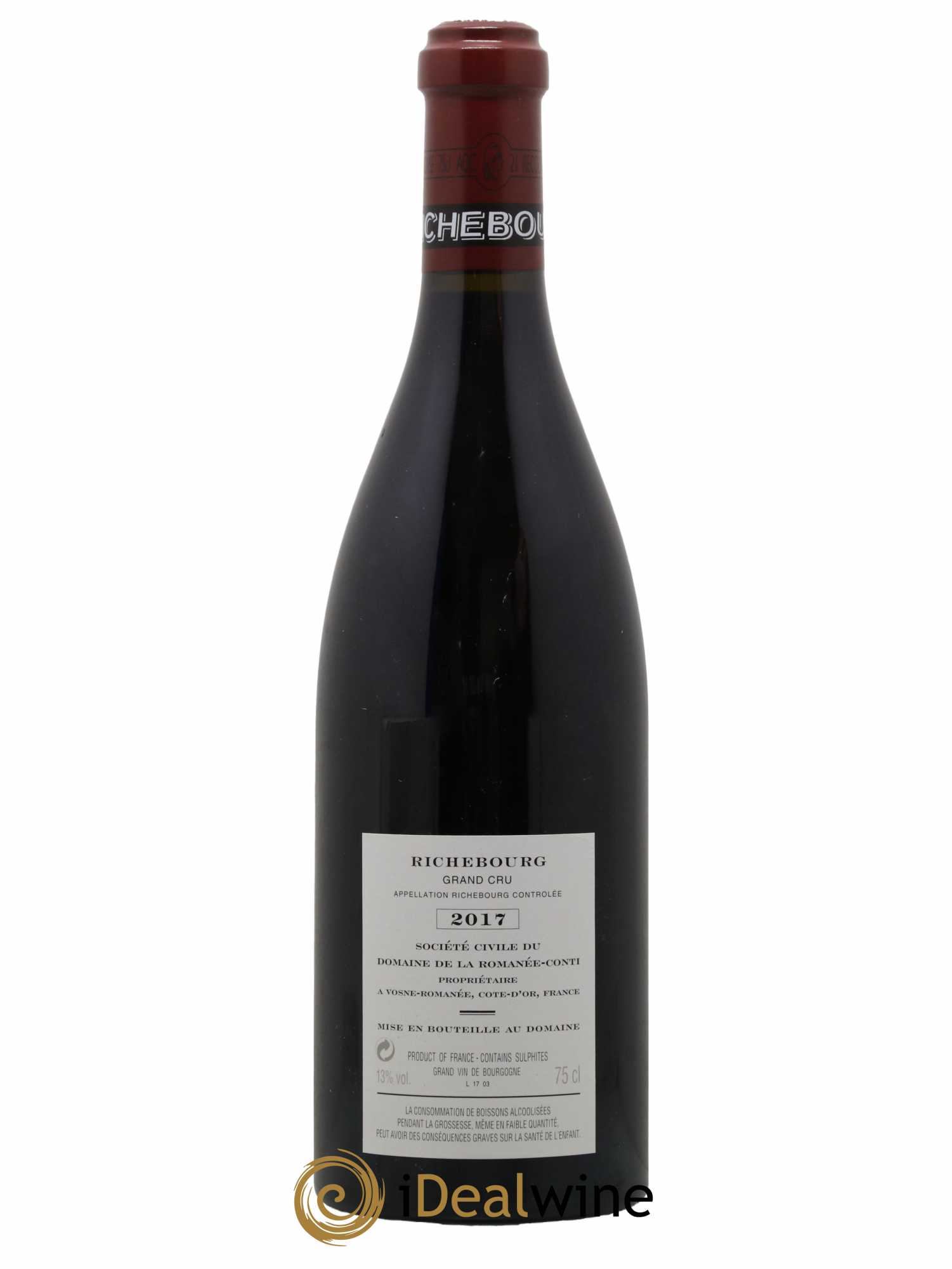 Richebourg Grand Cru Domaine de la Romanée-Conti 2017 - Lot de 1 bouteille - 1