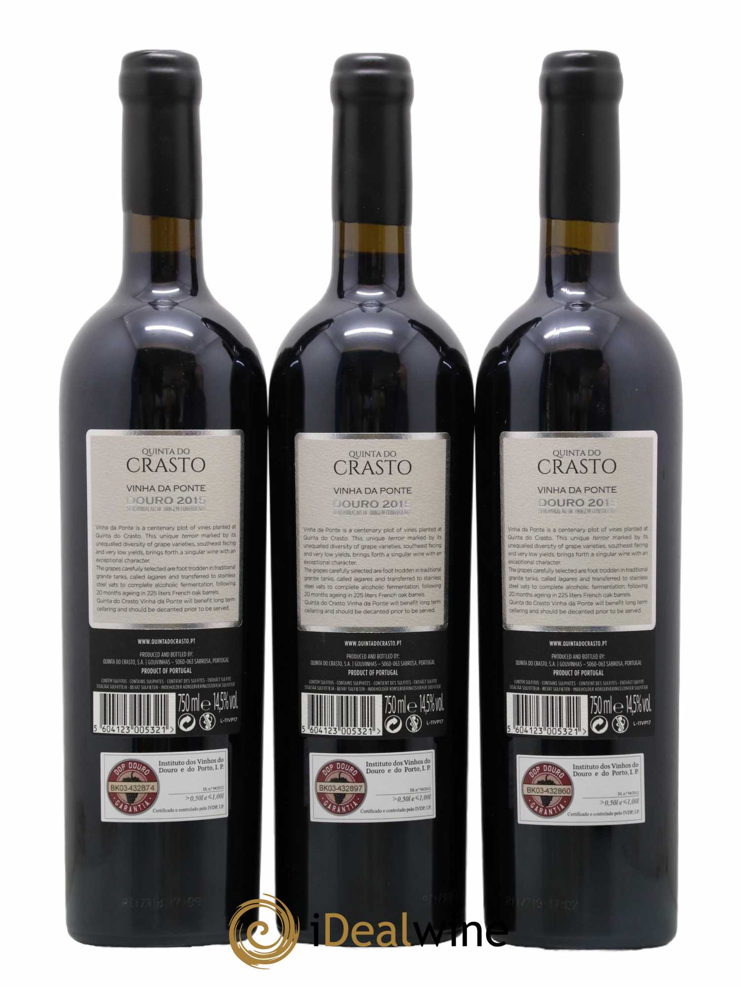Portugal Quinta do Crasto Vinha da Ponte 2015 - Lot de 3 bouteilles - 2