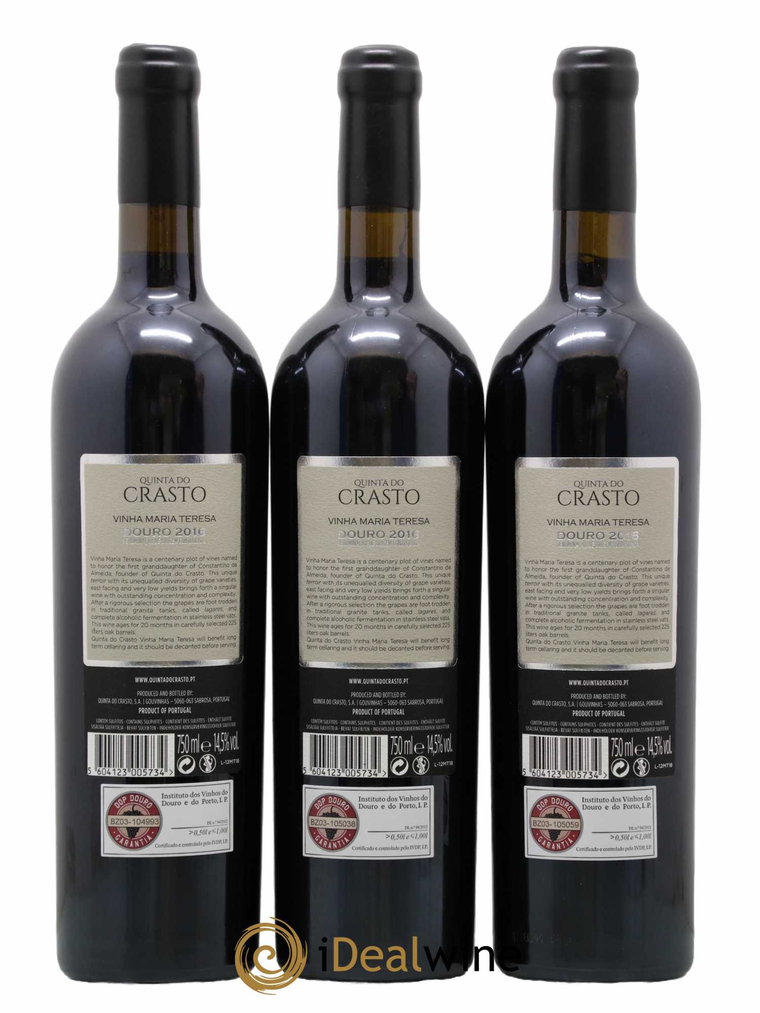 Douro Quinta do Crasto Vinha Maria Teresa 2016 - Lot of 3 bottles - 2