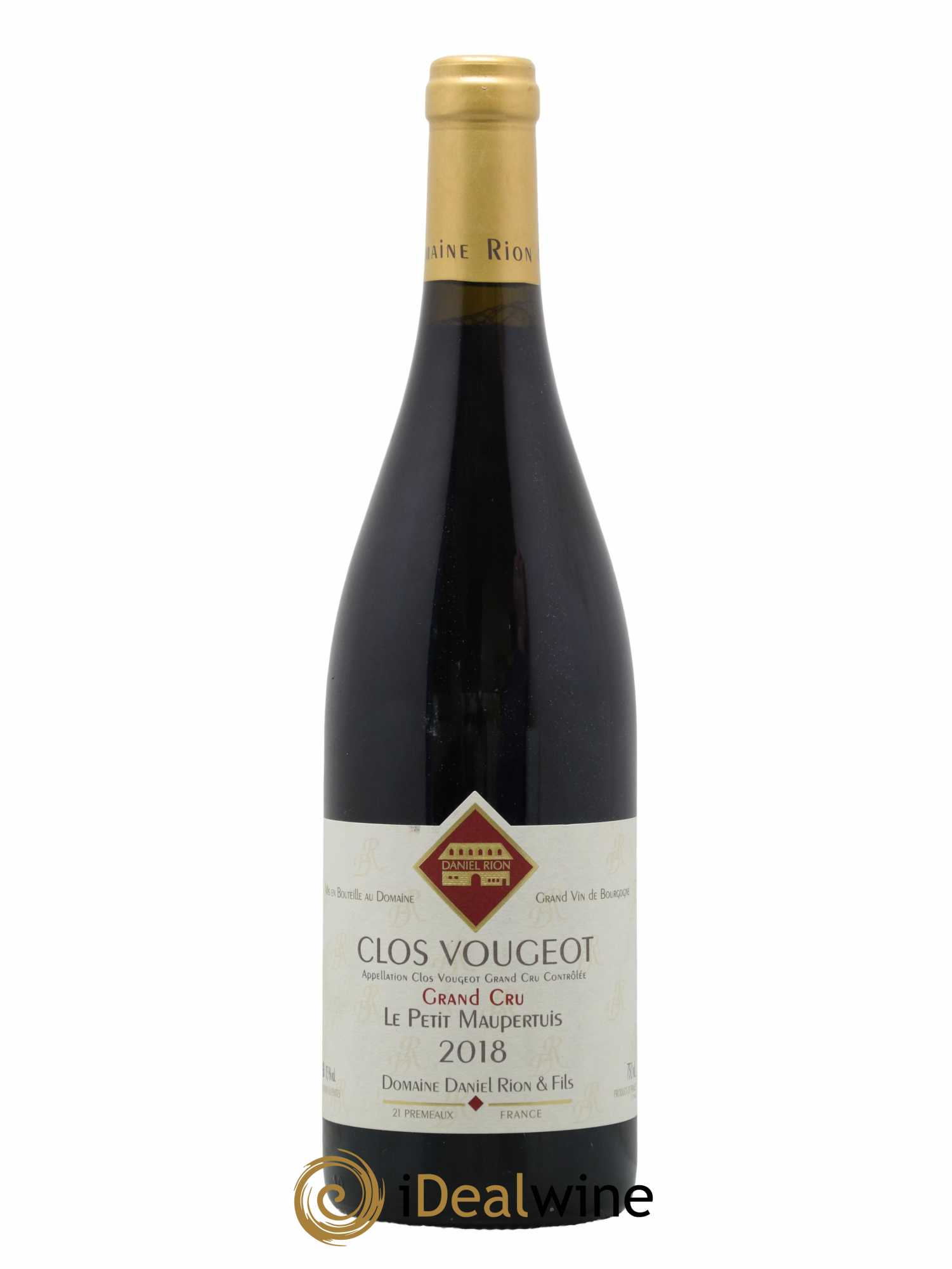 Clos de Vougeot Grand Cru Le Petit Maupertuis Daniel Rion 2018 - Lot de 1 bouteille - 0