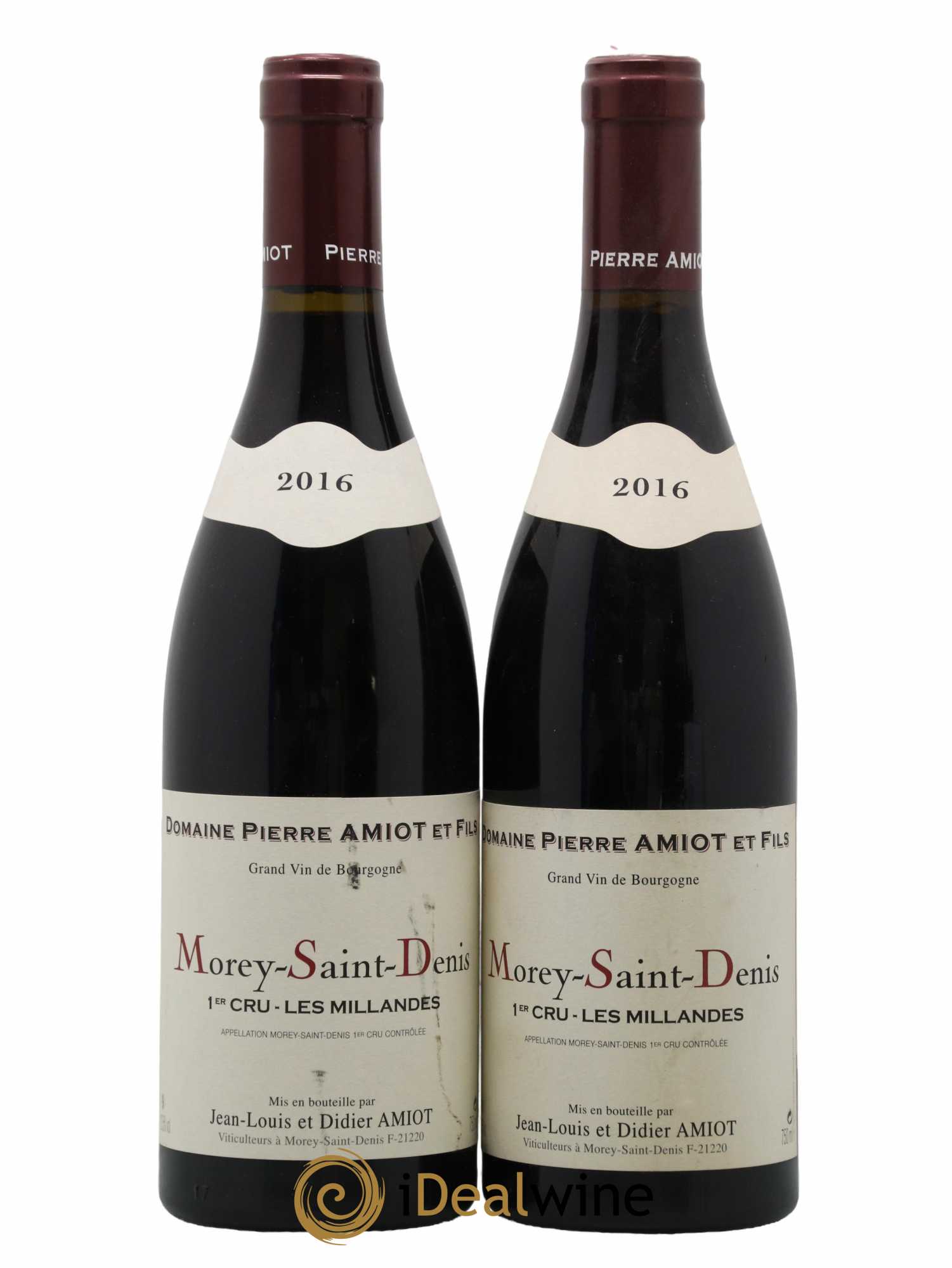 Morey-Saint-Denis 1er Cru Les Millandes Pierre Amiot et Fils 2016 - Lot de 2 bouteilles - 0