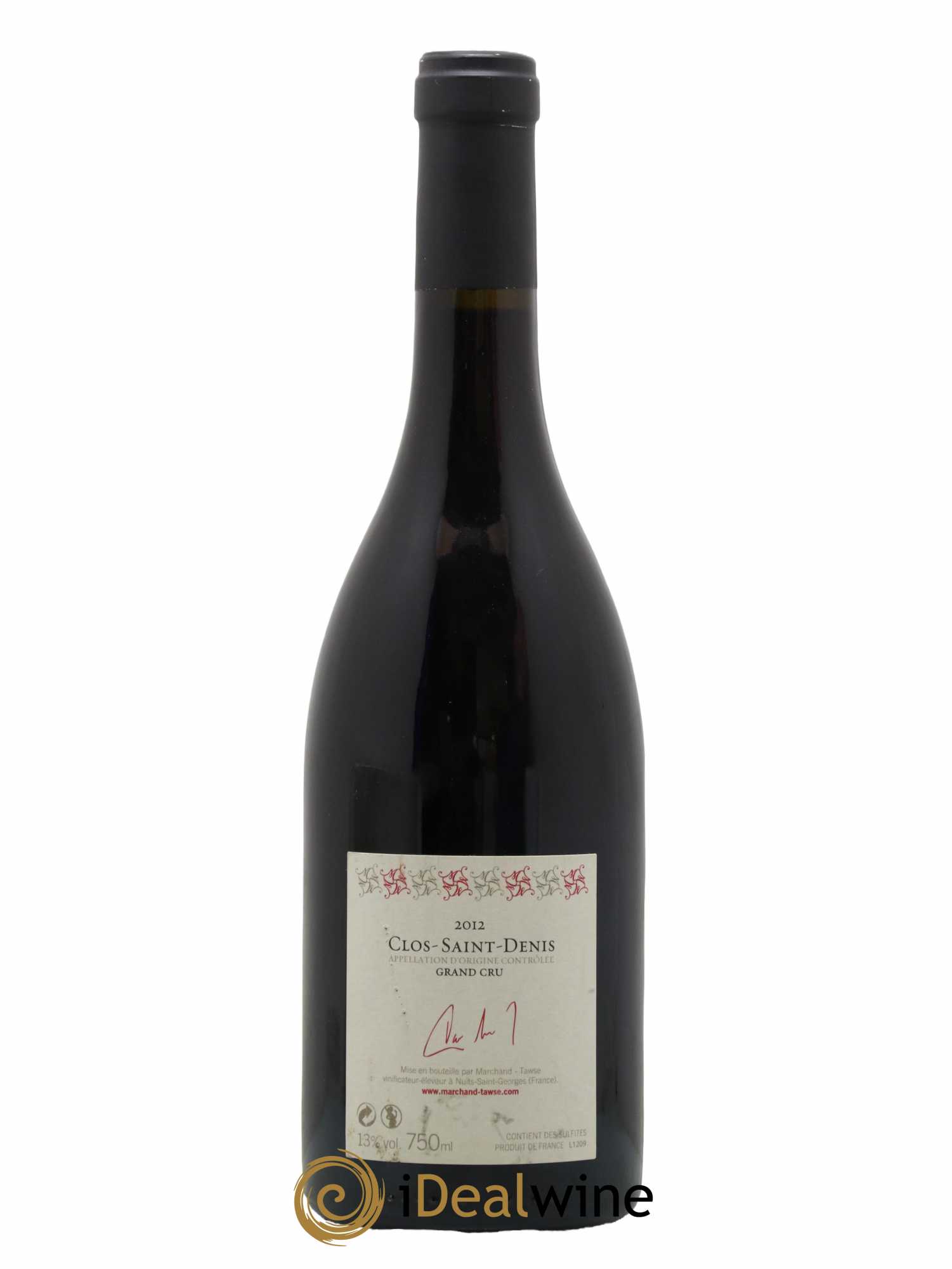Clos Saint-Denis Grand Cru Pascal Marchand 2012 - Lot de 1 bouteille - 1