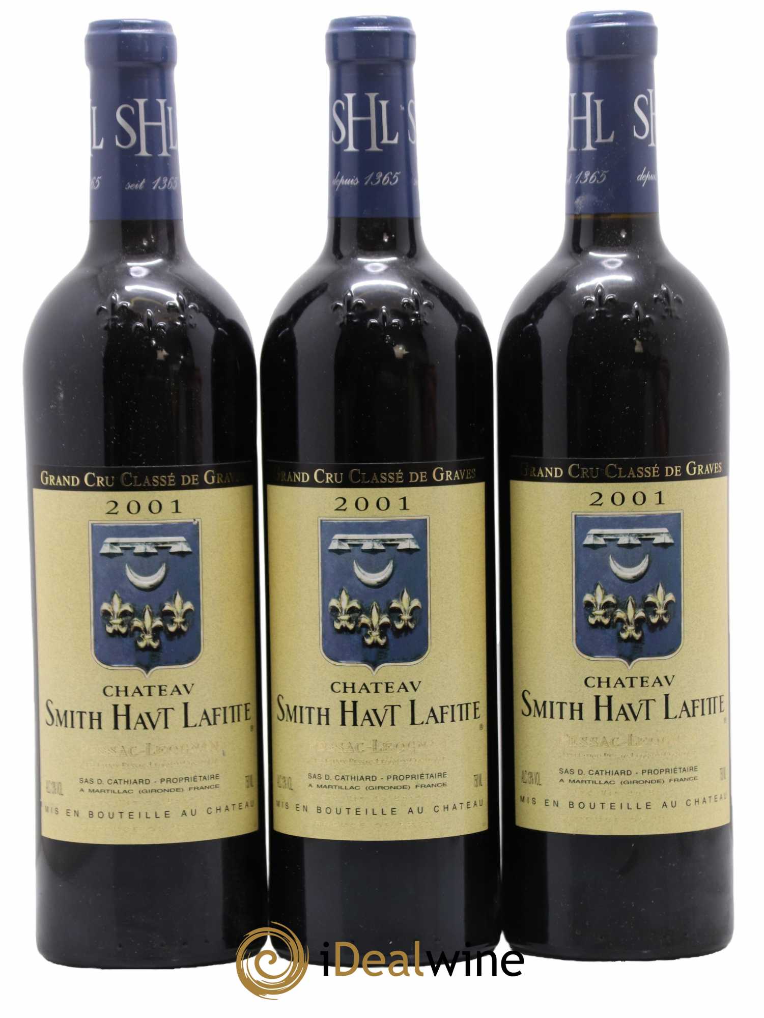 Château Smith Haut Lafitte Cru Classé de Graves 2001 - Lot of 3 bottles - 0