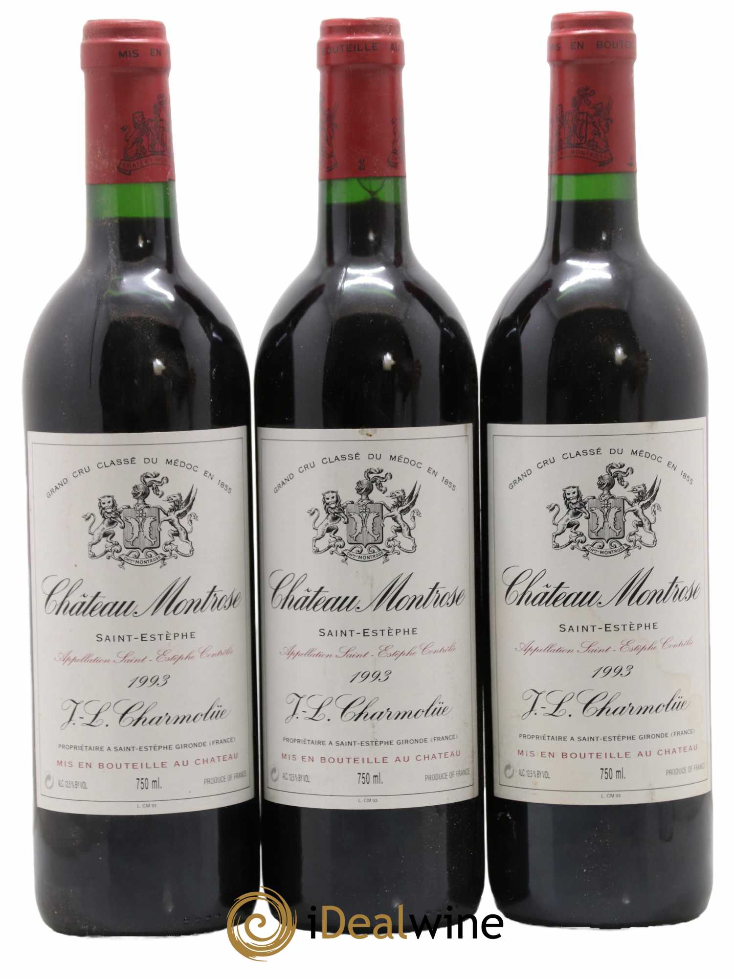 Château Montrose 2ème Grand Cru Classé 1993 - Lot de 3 bouteilles - 0
