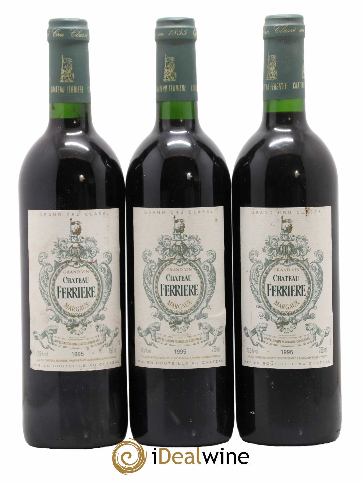 Château Ferrière 3ème Grand Cru Classé 1995 - Lot de 3 bouteilles - 0