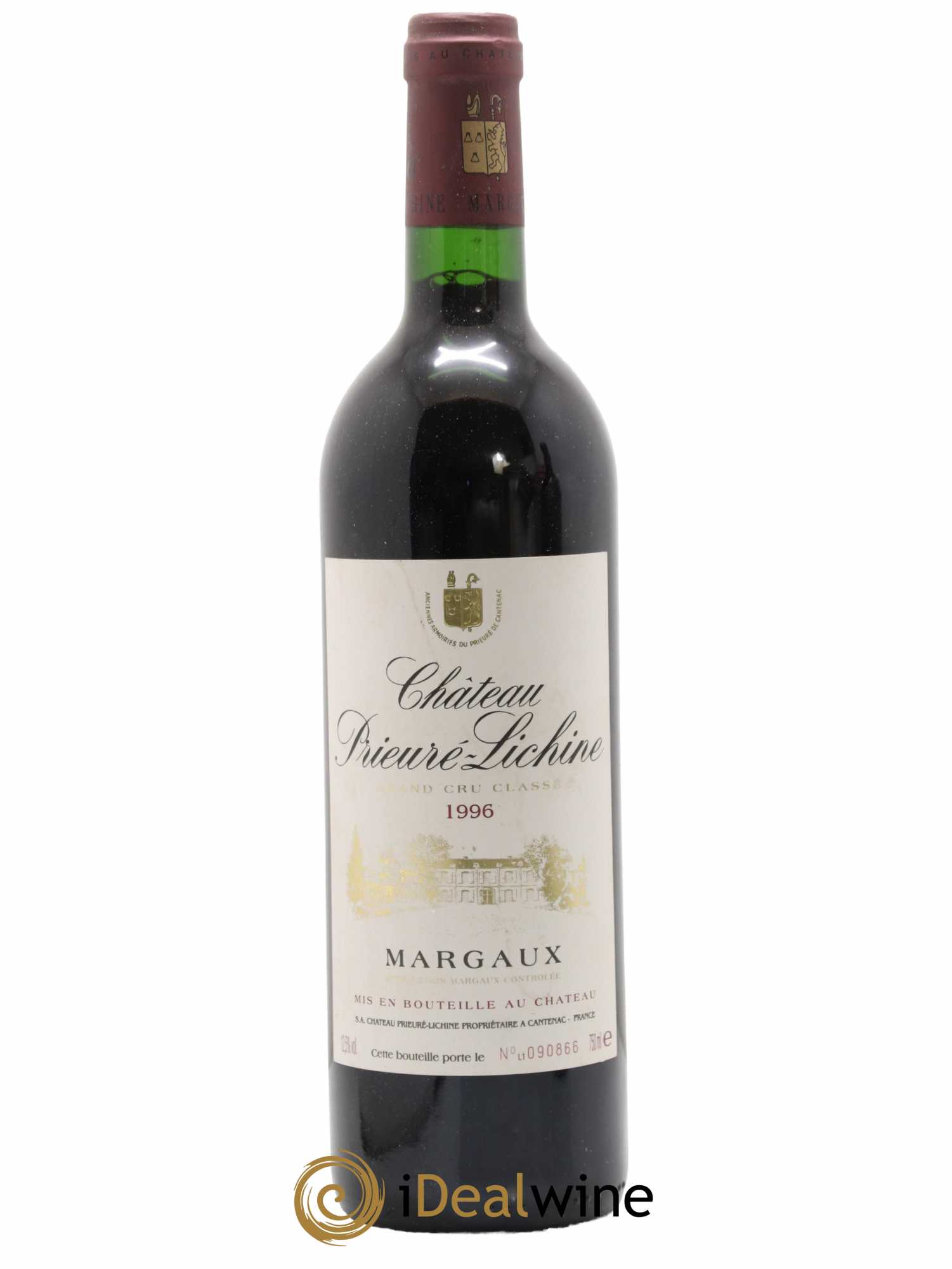 Château Prieuré Lichine 4ème Grand Cru Classé 1996 - Lot de 1 bouteille - 0